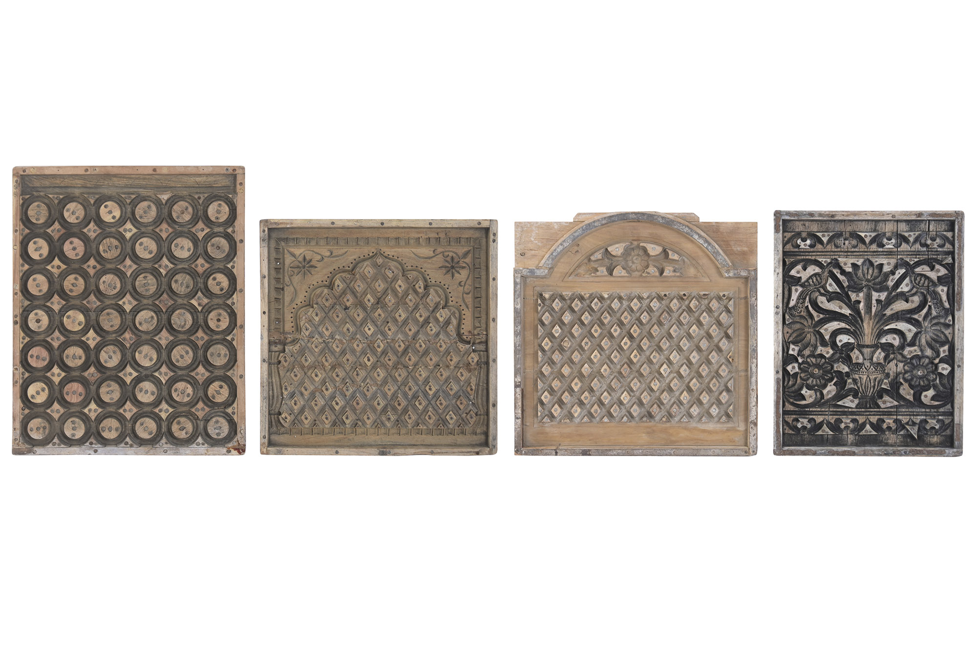 DECORACION PARED SET 4 MADERA 68X8X50