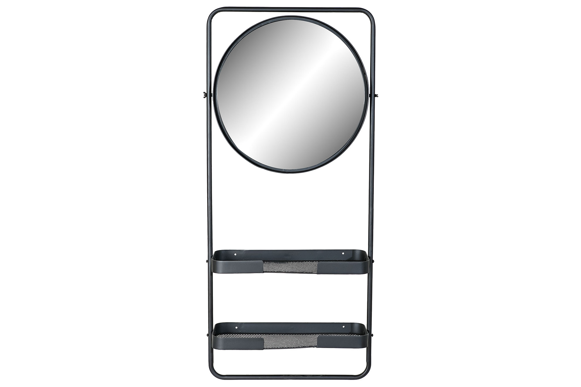 ESPEJO METAL ESPEJO 55X20X120 2 ESTANTES NEGRO