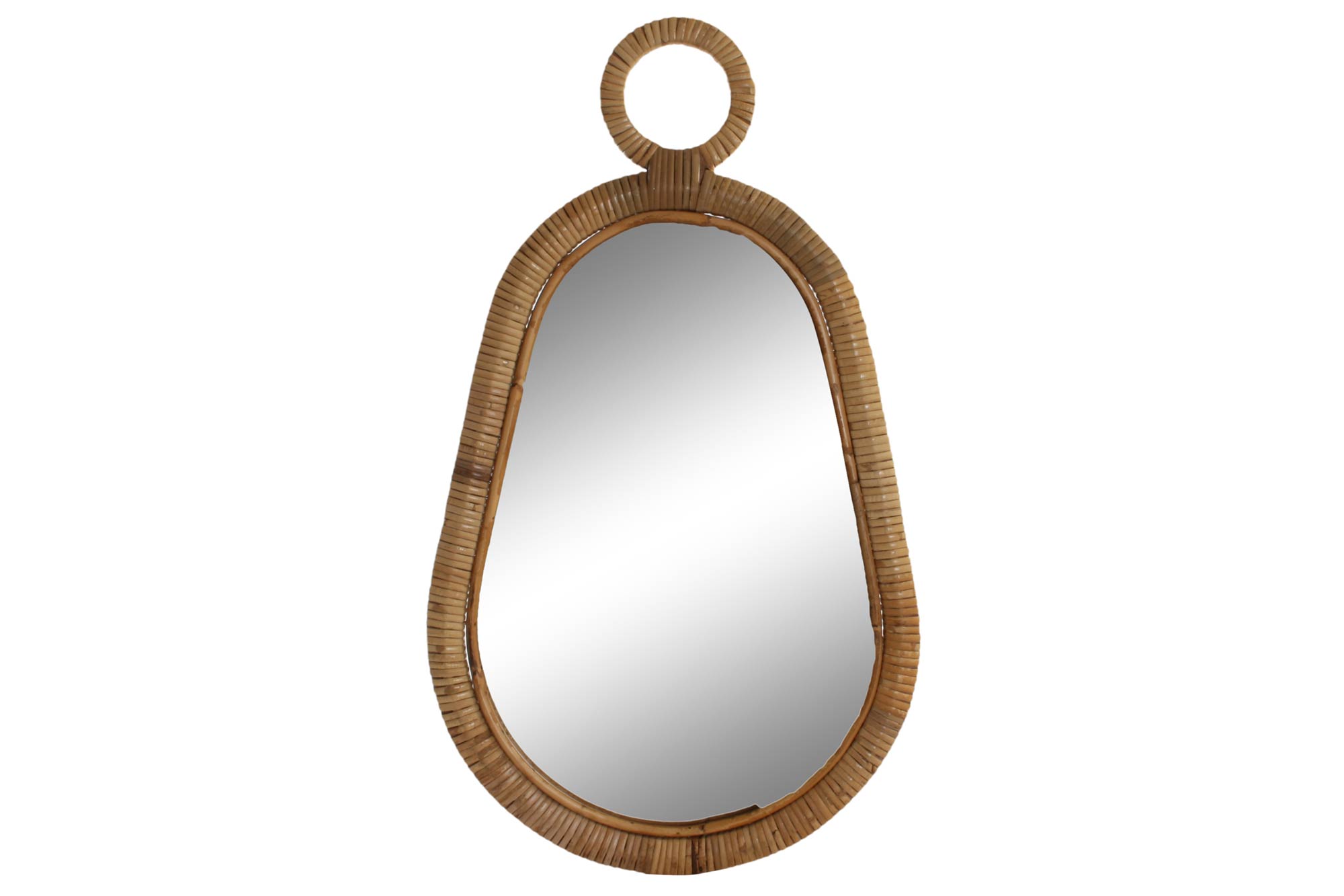 ESPEJO RATAN ESPEJO 39X2X68 NATURAL MARRON