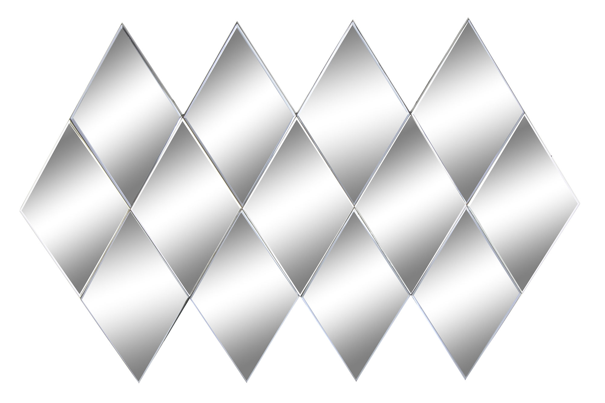 ESPEJO CRISTAL MADERA 120X2X80 ROMBOS AHUMADO