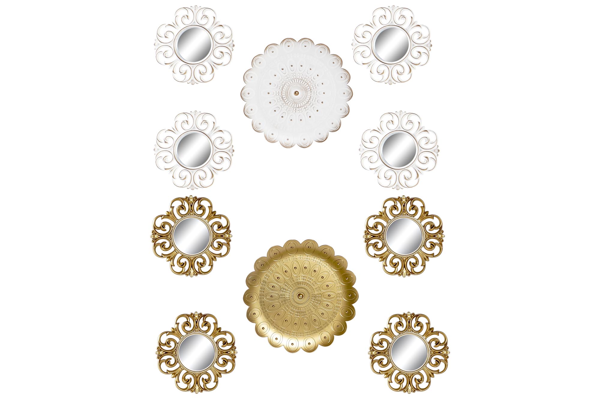 ESPEJO SET 5 PP CRISTAL 35X2X35 DECAPE 2 SURT.