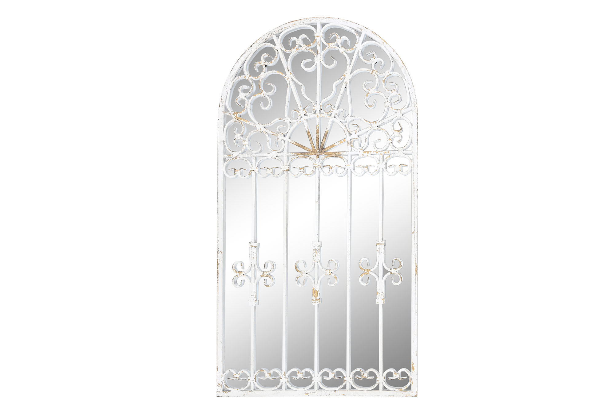 ESPEJO METAL 55X3X103,5 VENTANA ENVEJECIDO BLANCO