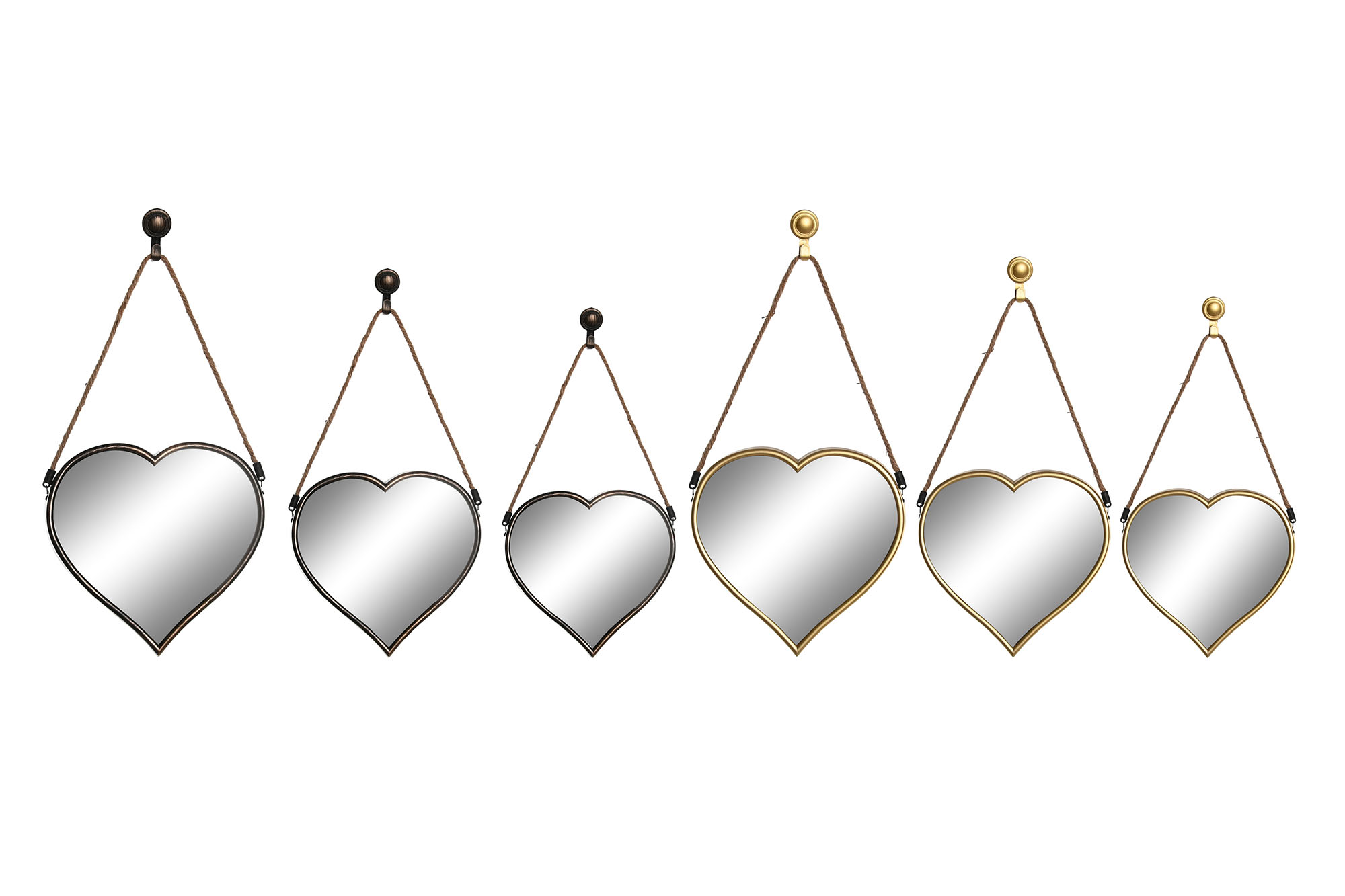 ESPEJO SET 3 PP 26X3X26 24/20 CORAZON 2 SURT.