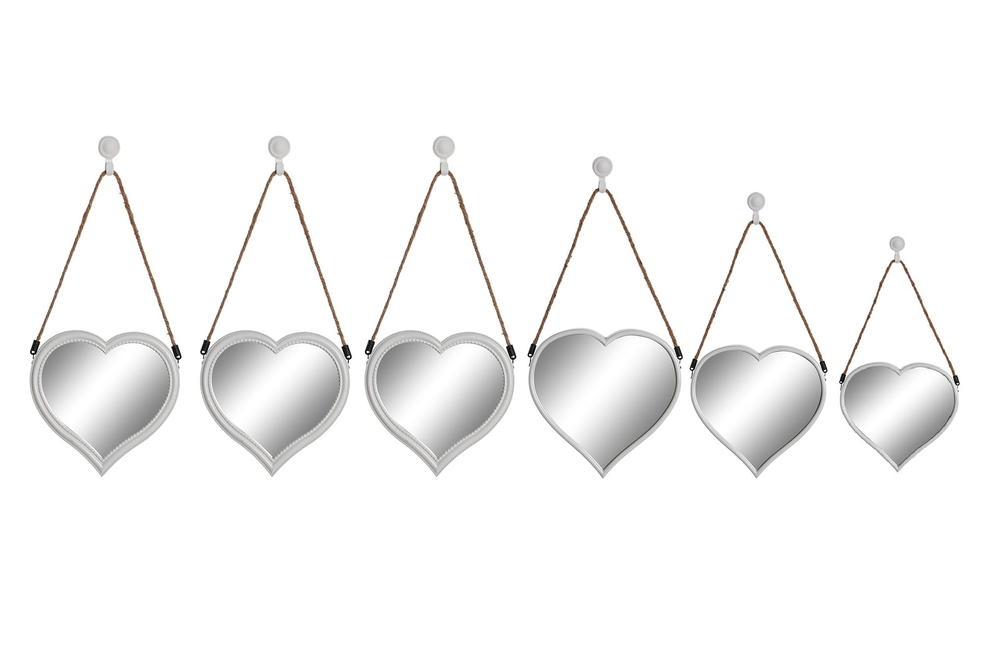 ESPEJO SET 3 PP 26X3X26 24/20 CORAZON 2 SURT.