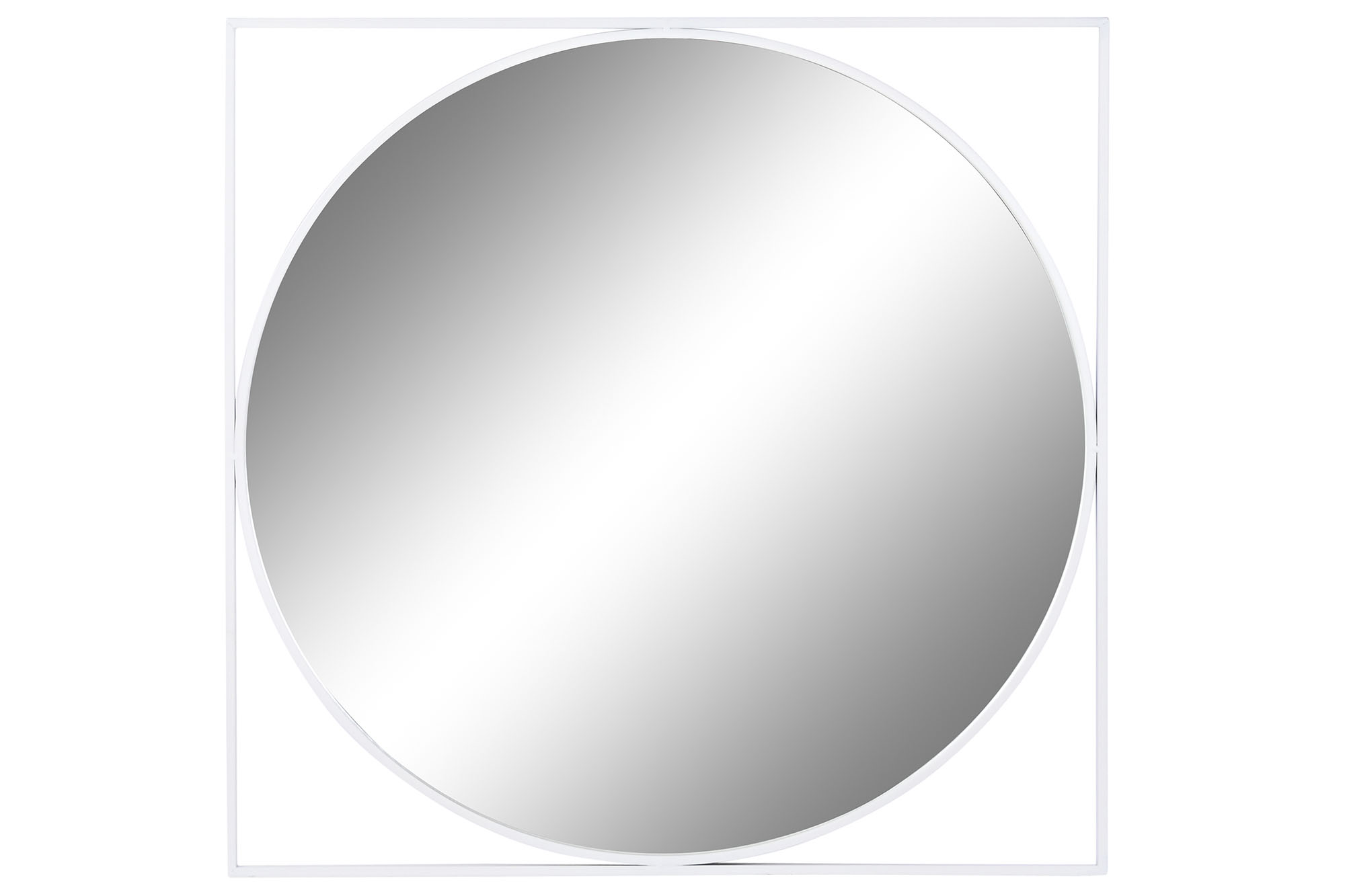 ESPEJO HIERRO CRISTAL 85,5X3X85,5 BLANCO