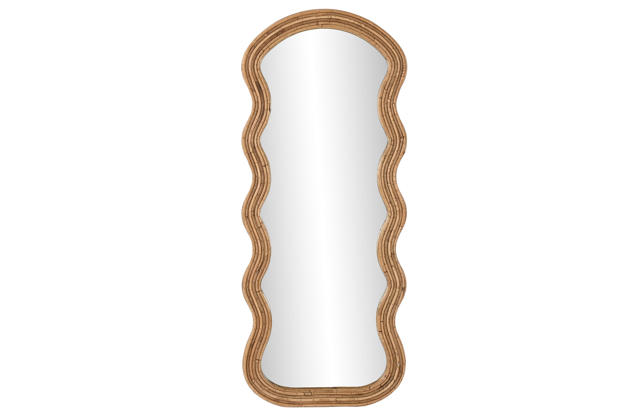 ESPEJO RATAN CRISTAL 49X3X118 NATURAL