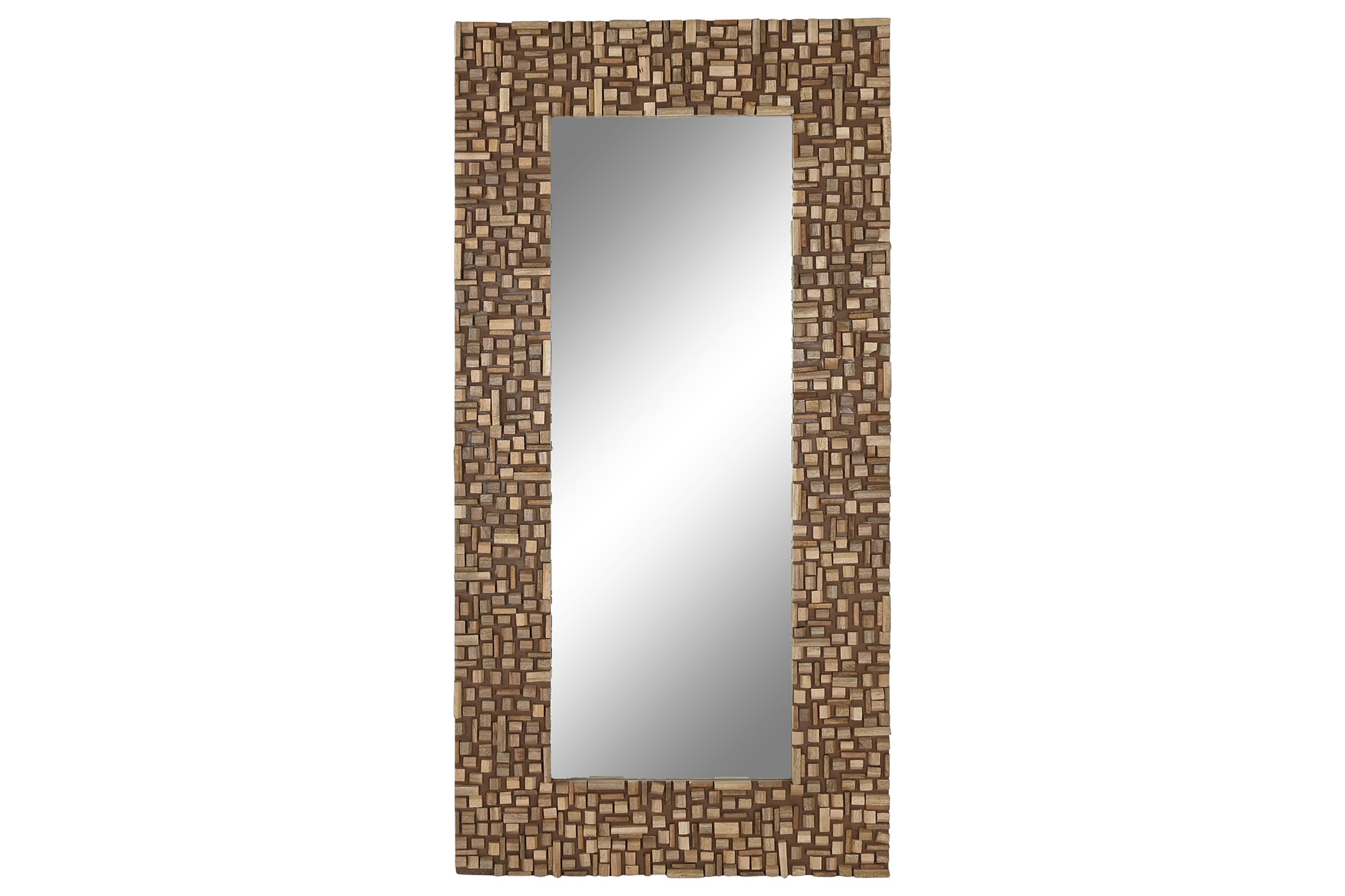 ESPEJO MANGO CRISTAL 91X4X183 MARRON