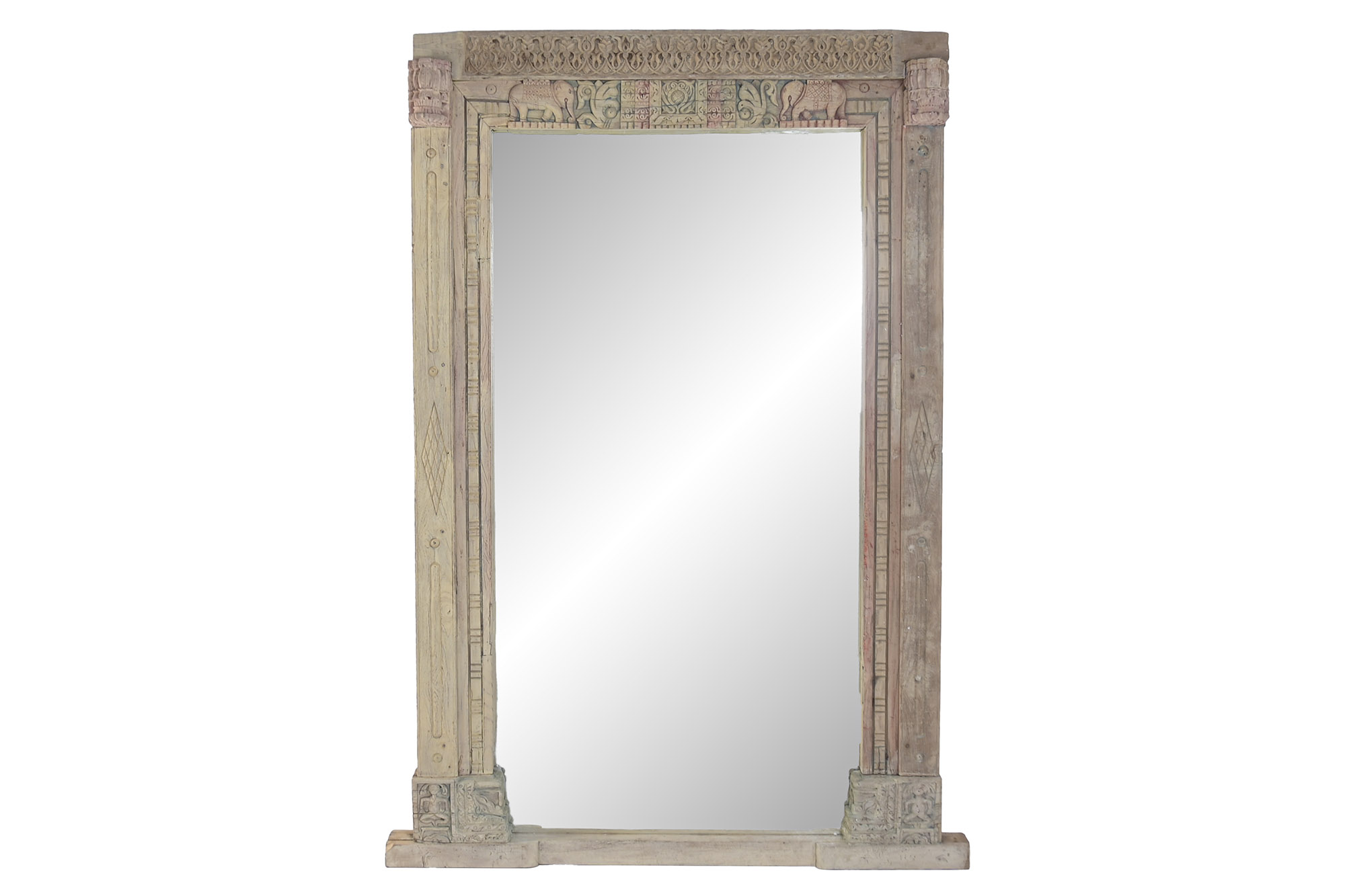 ESPEJO TECA 150X18X225 TALLAS ANTIGUAS NATURAL
