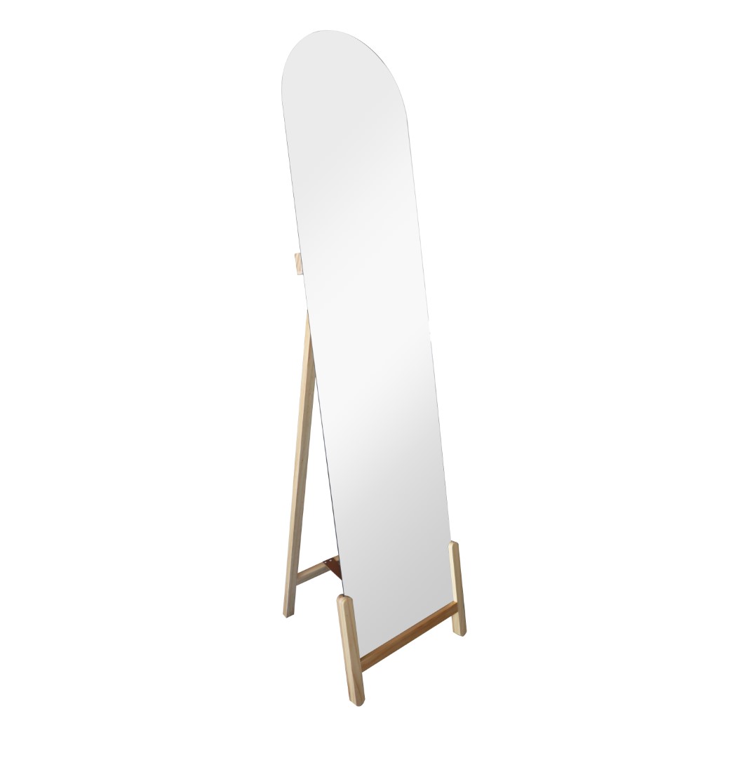 ESPEJO VESTIDOR PINO CRISTAL 40X10X160 NATURAL