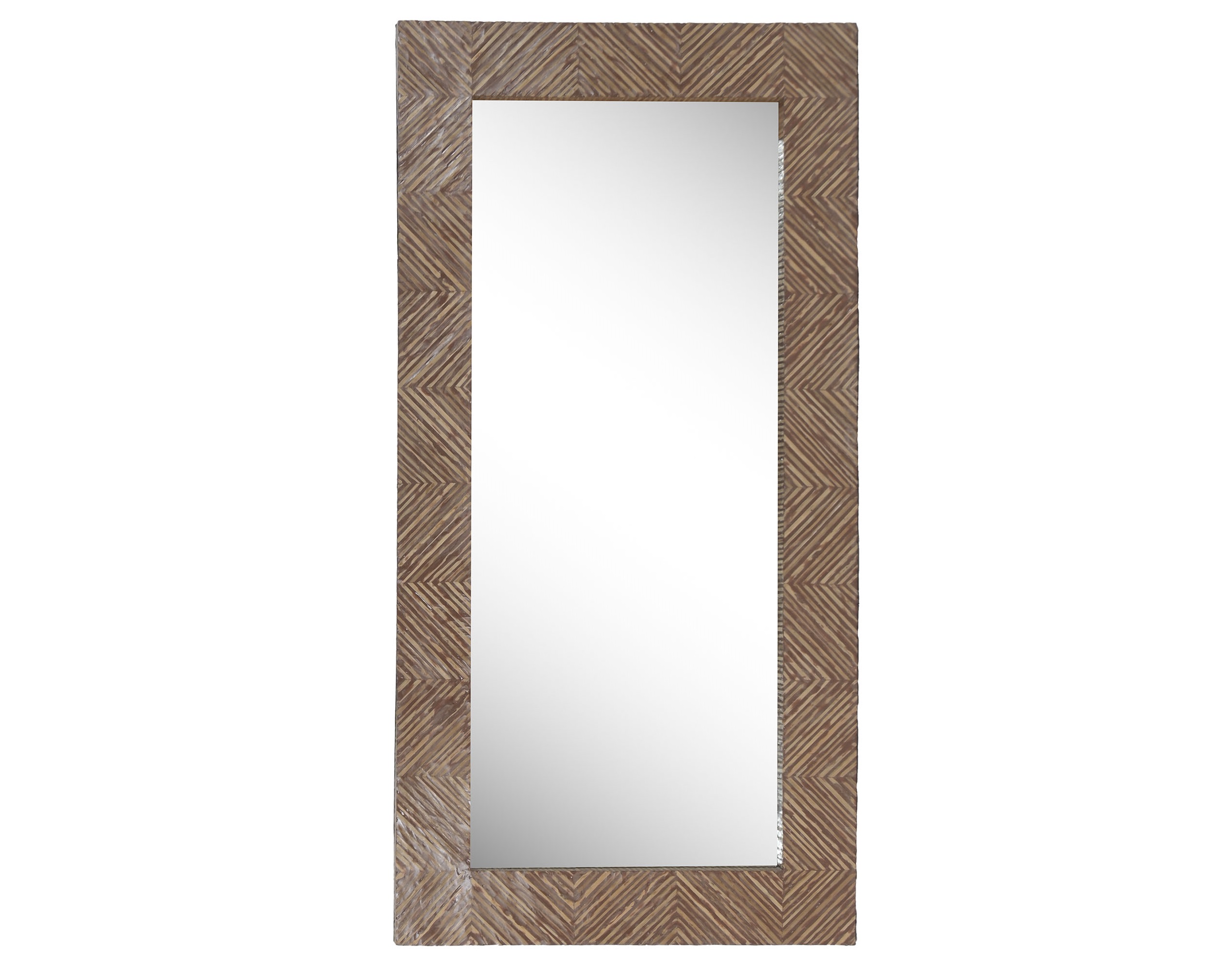 ESPEJO BAMBU RESINA 75X5,5X150 TERRACOTA