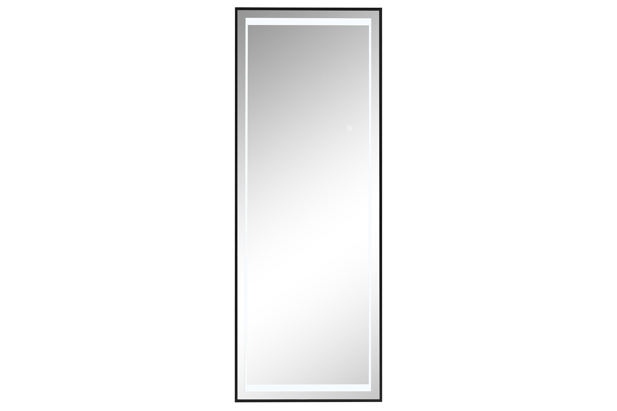 ESPEJO VESTIDOR LED ALUMINIO 50X2X150 TACTIL NEGRO