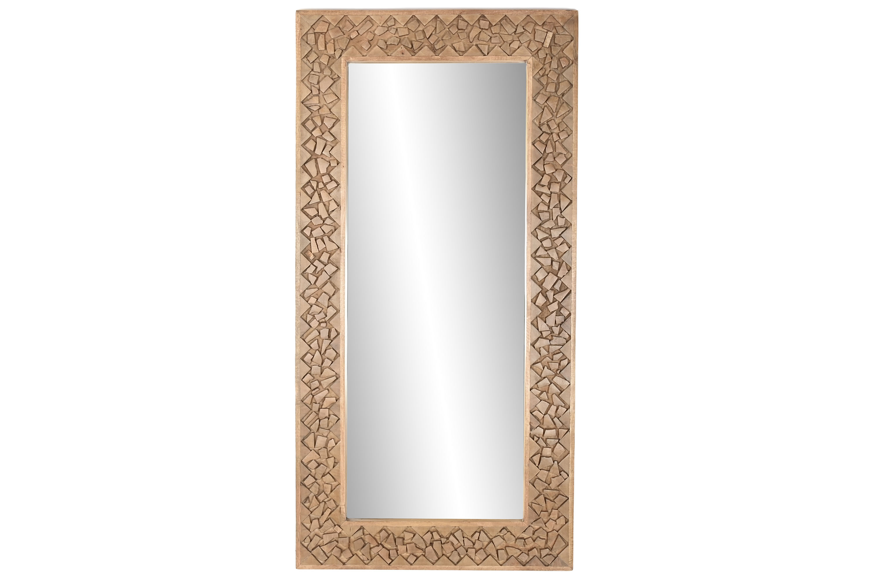 ESPEJO MANGO CRISTAL 91X5X183,5 TRONCOS 3D NATURAL