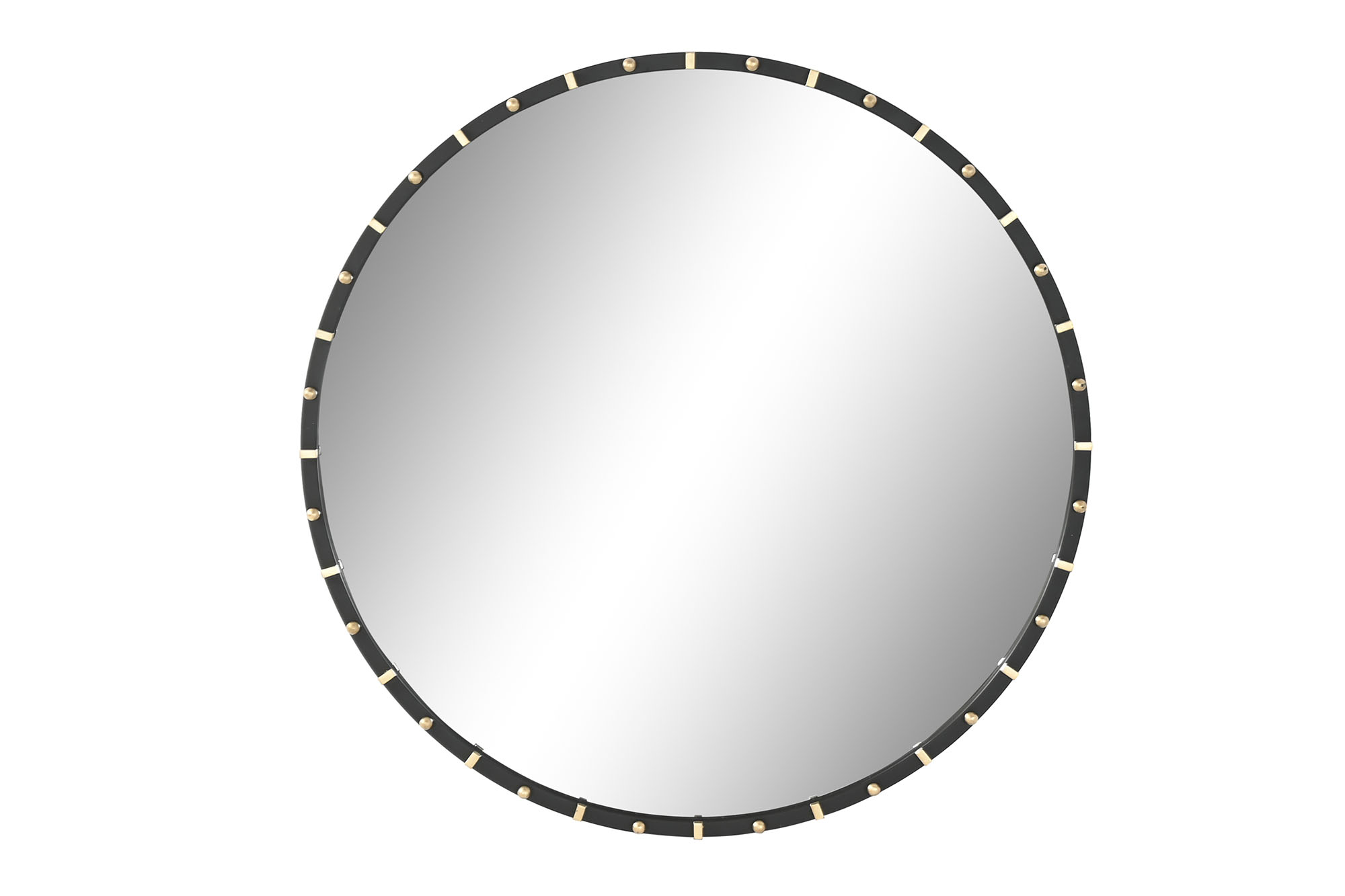 ESPEJO HIERRO CRISTAL 90X3,5X90 4MM BOLITAS NEGRO