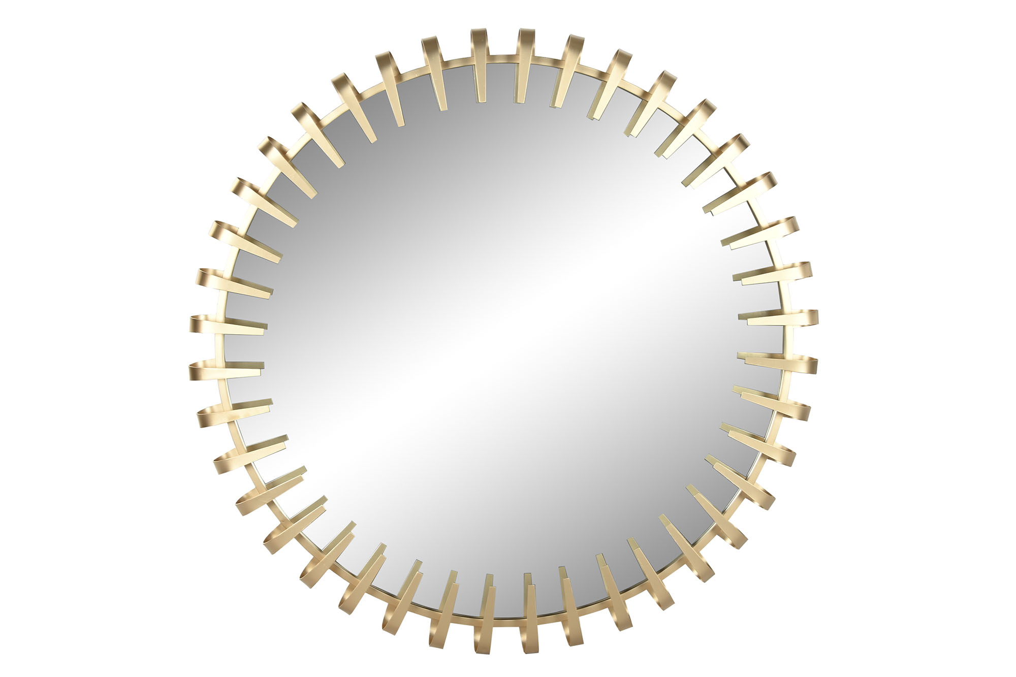 ESPEJO HIERRO CRISTAL 98X6X98 4MM DORADO