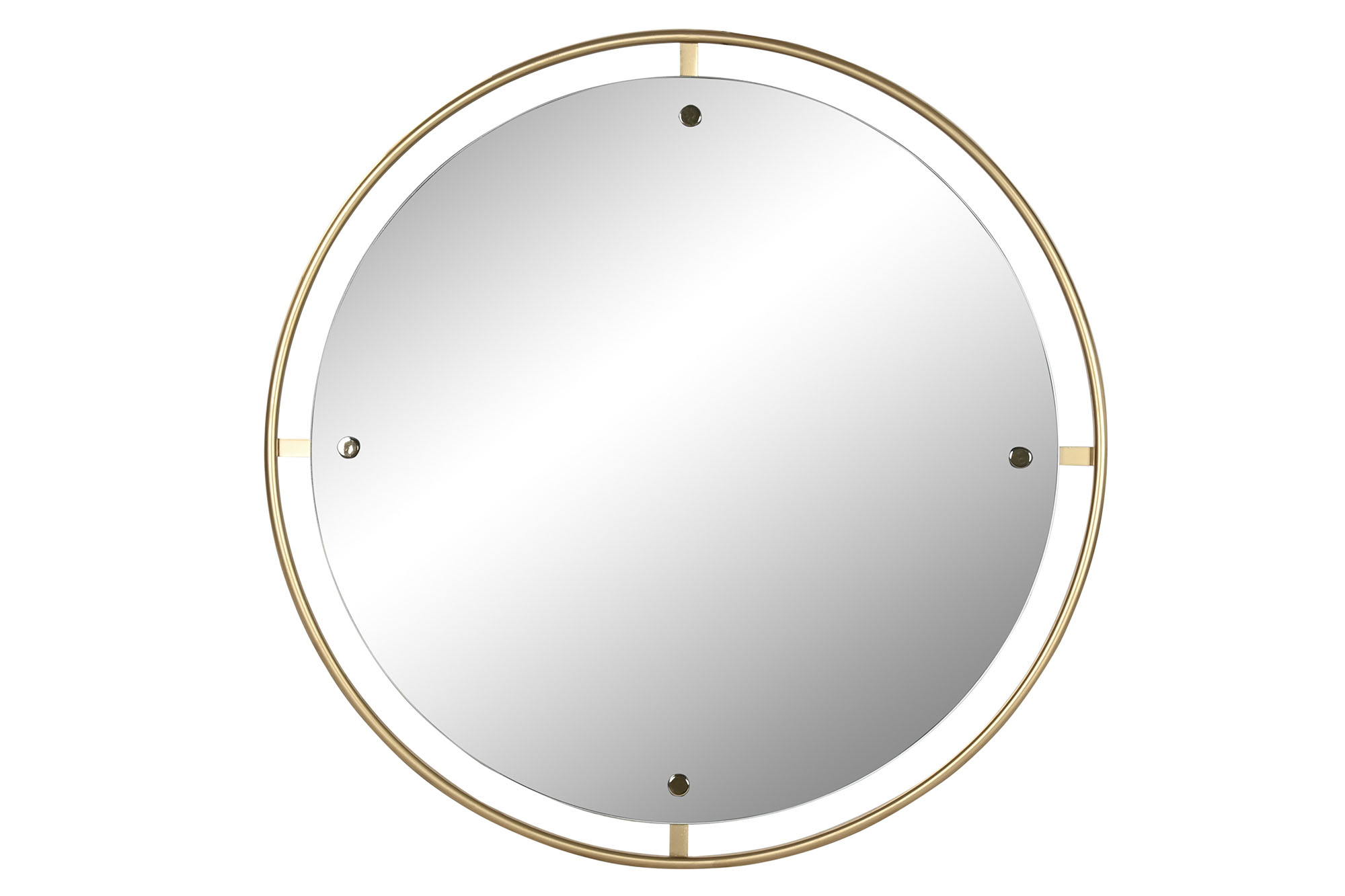 ESPEJO HIERRO CRISTAL 90X2X90 4MM DORADO