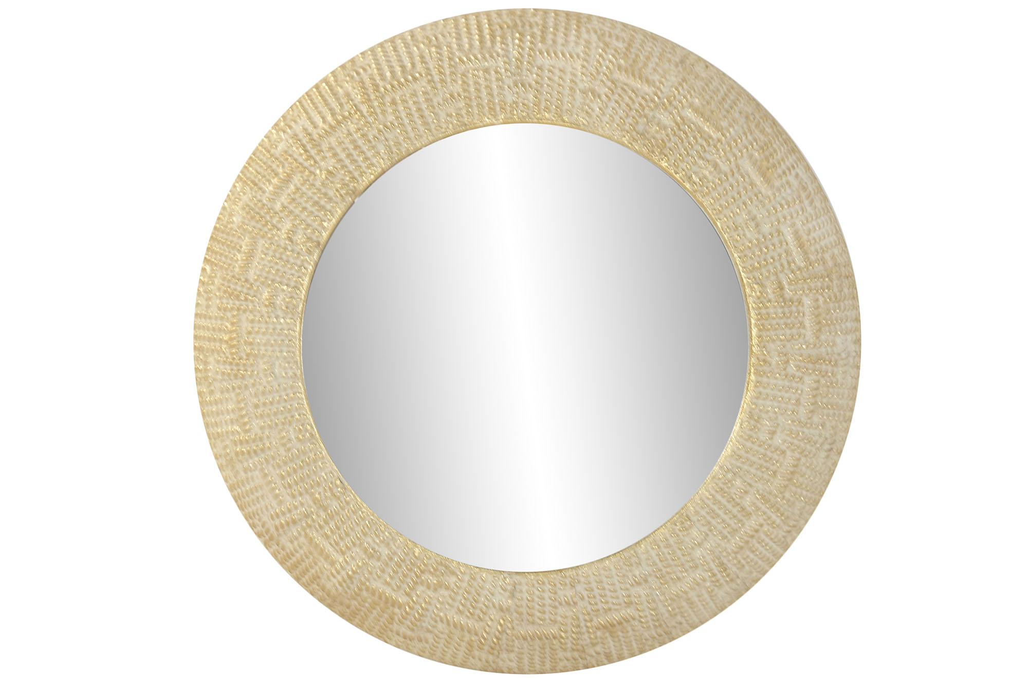 ESPEJO METAL 73X7X73 DORADO BLANCO