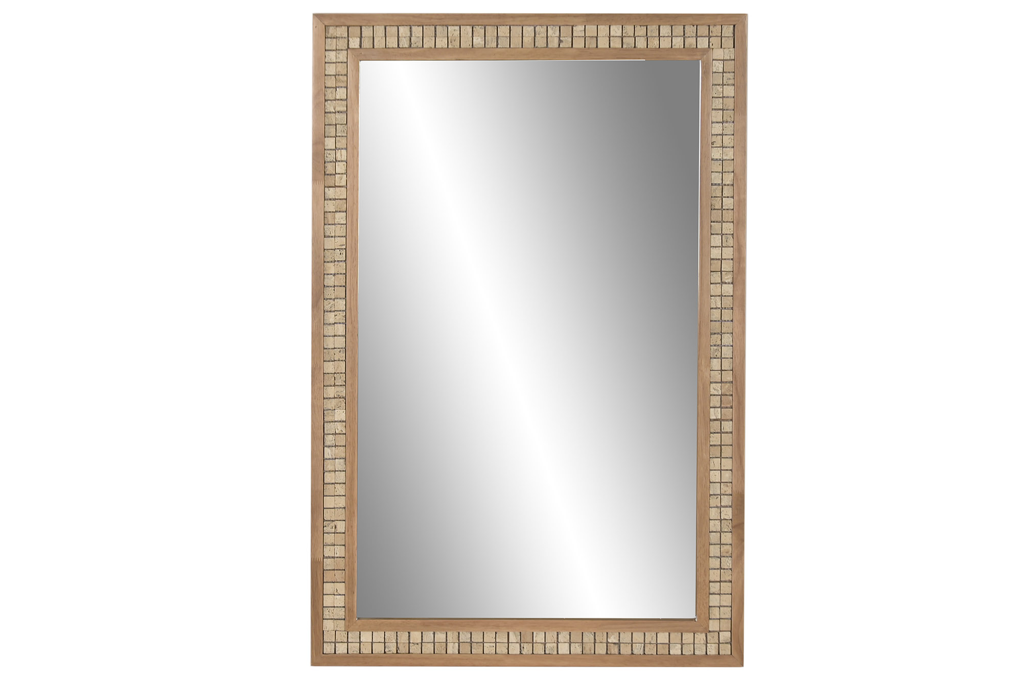 ESPEJO MADERA DE HEVEA PIEDRA 60X2,5X90 GRIS