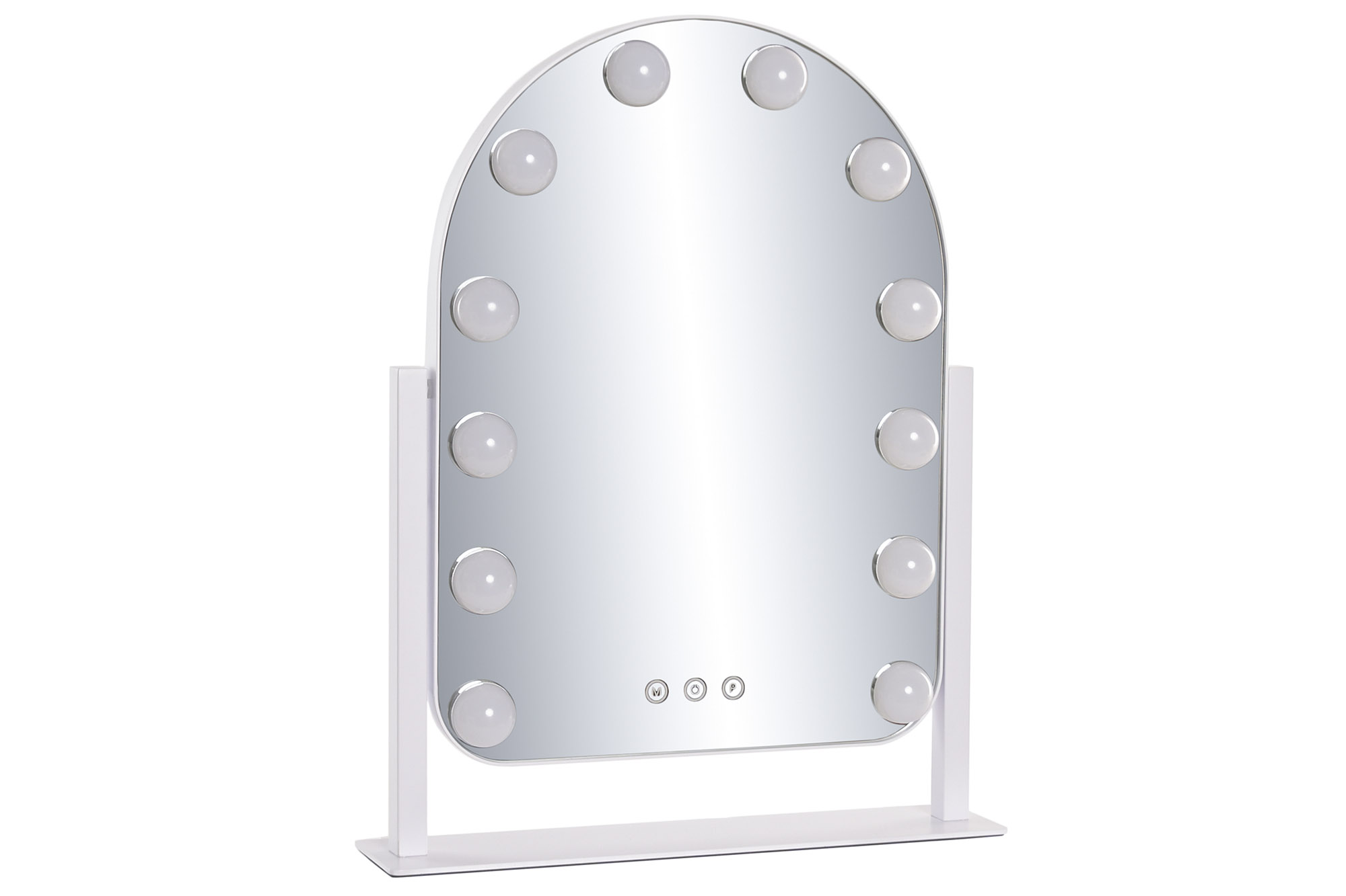 ESPEJO LED CRISTAL 35X7X45 12 BOMBI TACTIL BLANCO