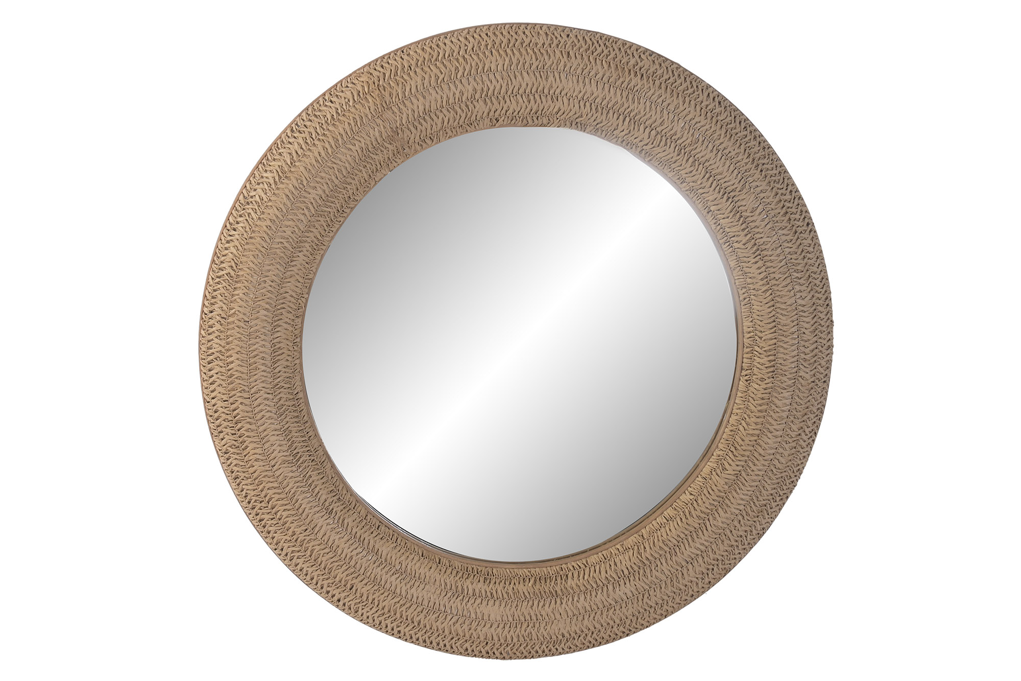 ESPEJO RATAN CRISTAL 75,5X5X75,5 NATURAL