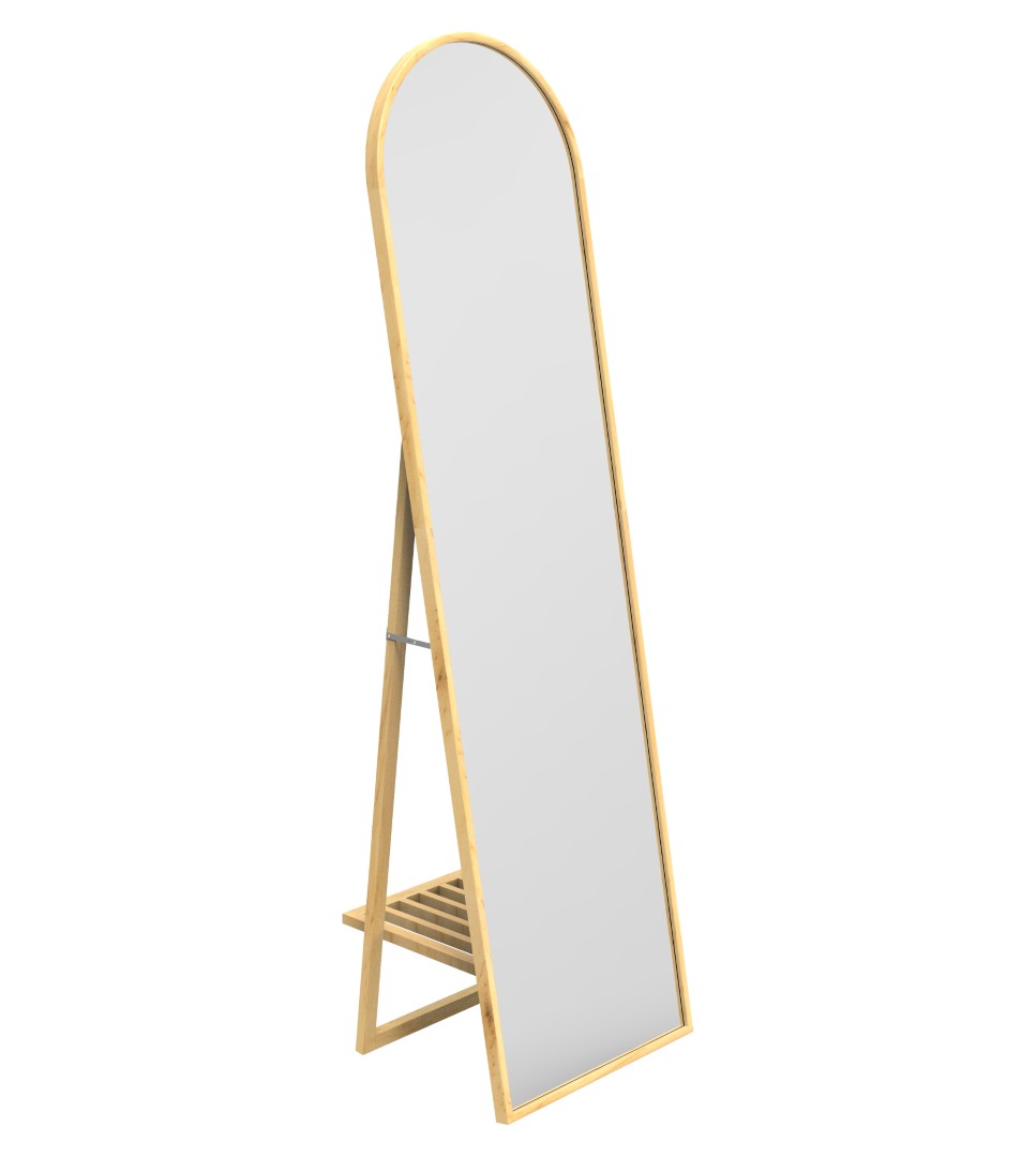 ESPEJO VESTIDOR PINO CRISTAL 50X40X180 NATURAL