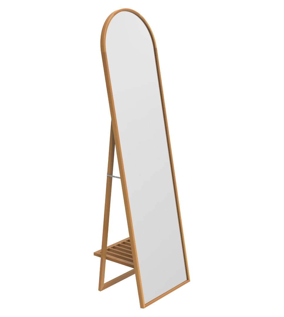 ESPEJO VESTIDOR PINO CRISTAL 52X40X167 NATURAL