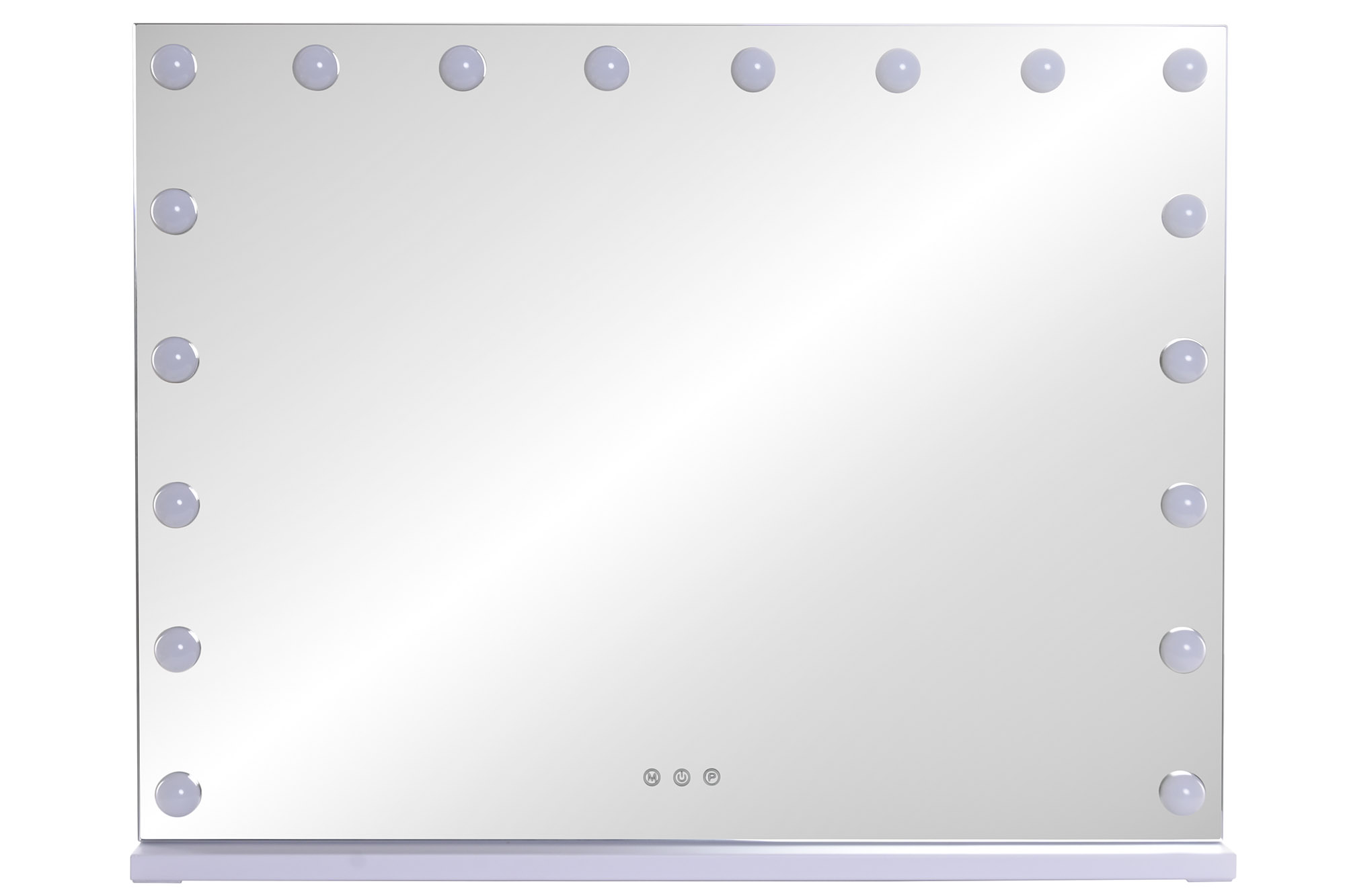 ESPEJO LED CRISTAL 80X12X62 18 BOMBI TACTIL BLANCO