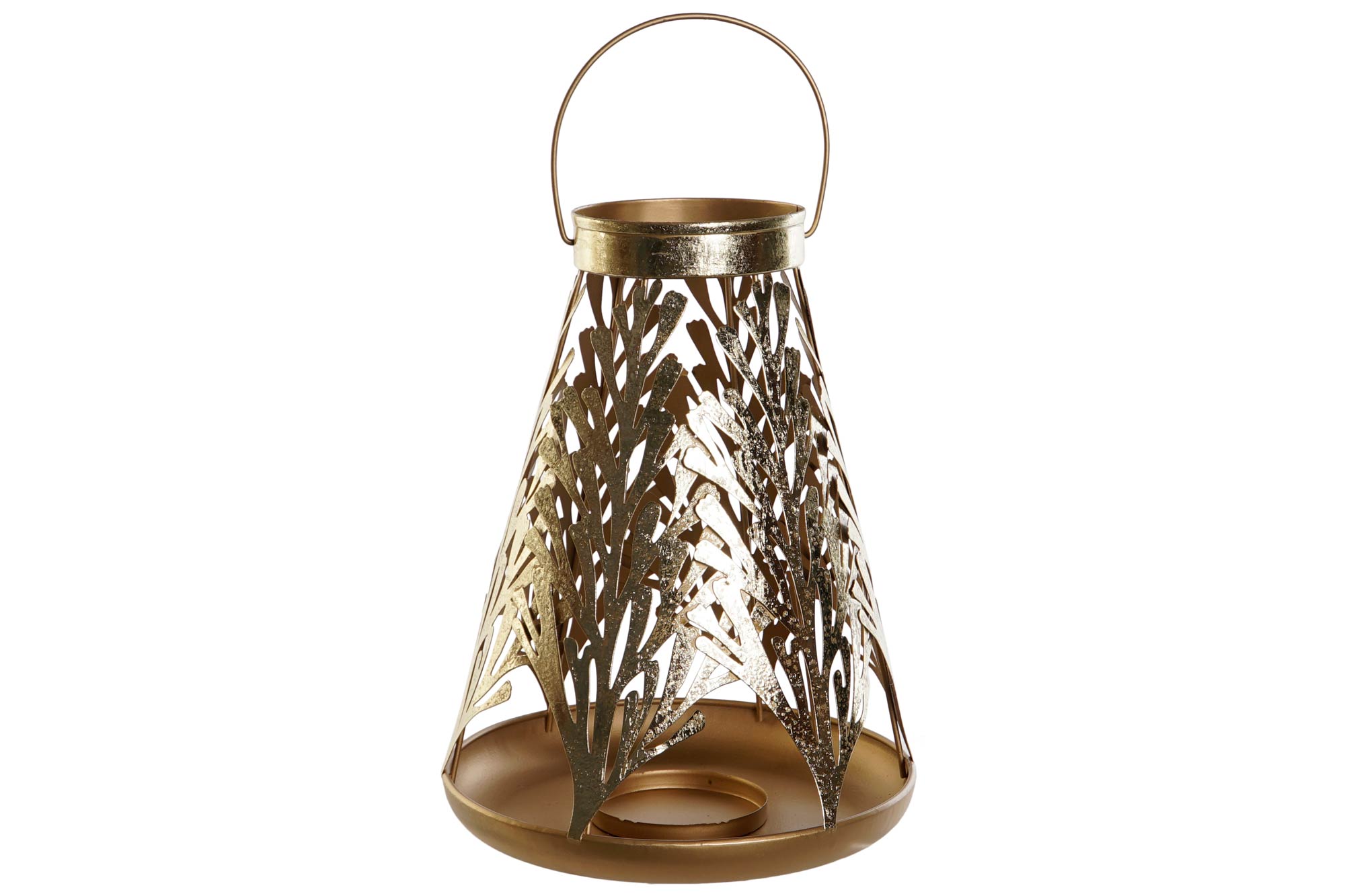 FAROLA METAL 25X25X42 DORADO