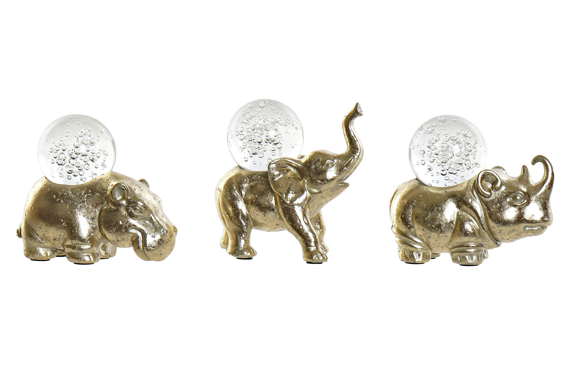 FIGURA RESINA 12,7X6X11,3 ANIMAL BOLA 3 SURT.