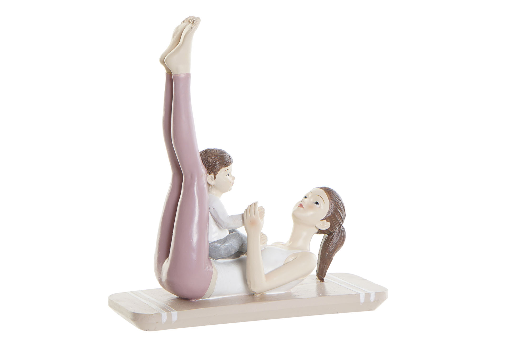 FIGURA RESINA 15,5X6,5X17 MAMA YOGA ROSA
