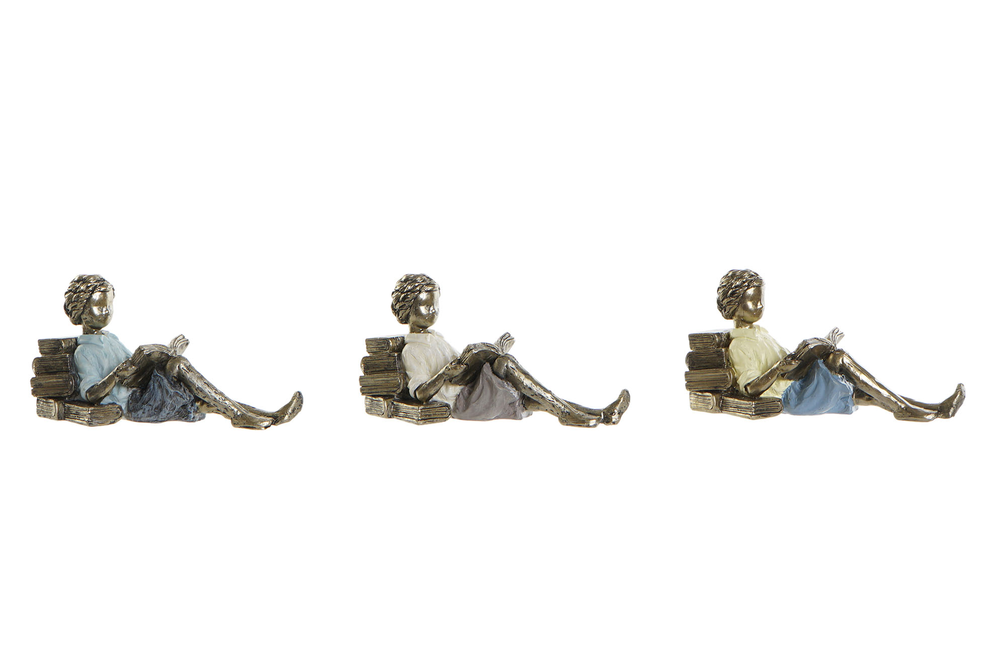 FIGURA RESINA 14,5X5,5X7,5 NIÑO DORADO 3 SURT.