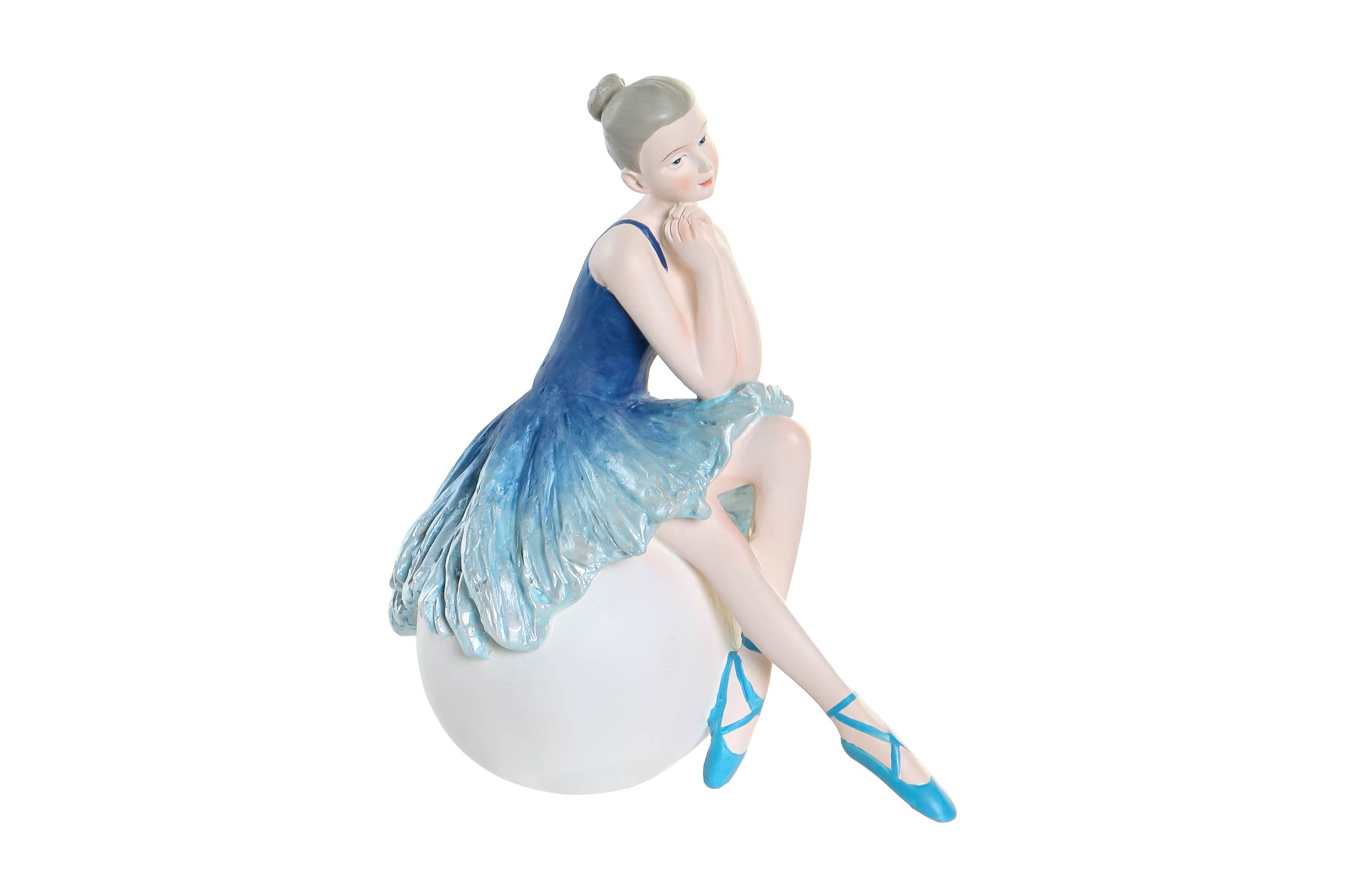 FIGURA RESINA 8,5X13X14,5 BAILARINA AZUL