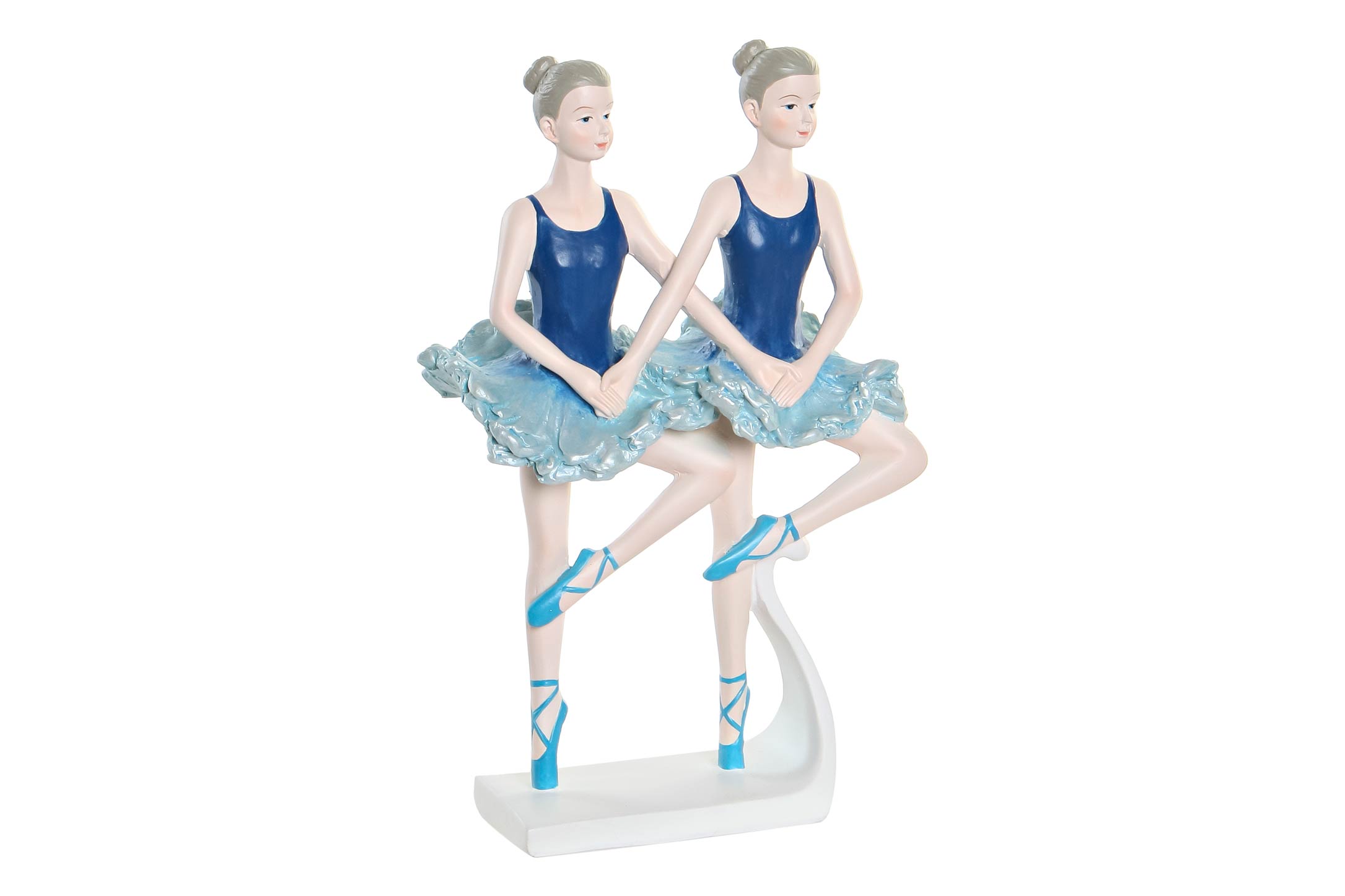 FIGURA RESINA 14X7,5X21,5 BAILARINAS AZUL