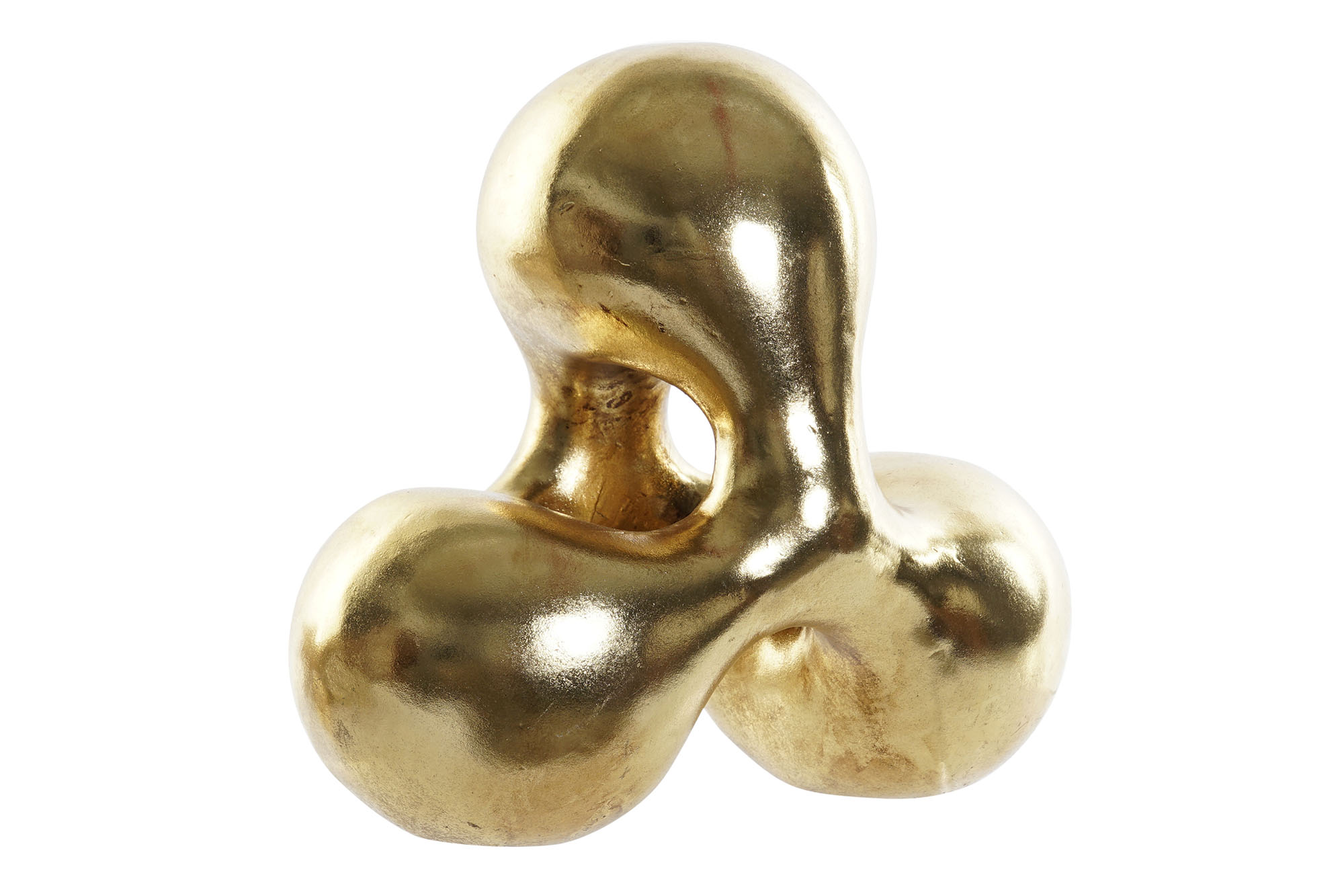 FIGURA RESINA 28,5X18X26 ABSTRACTO DORADO