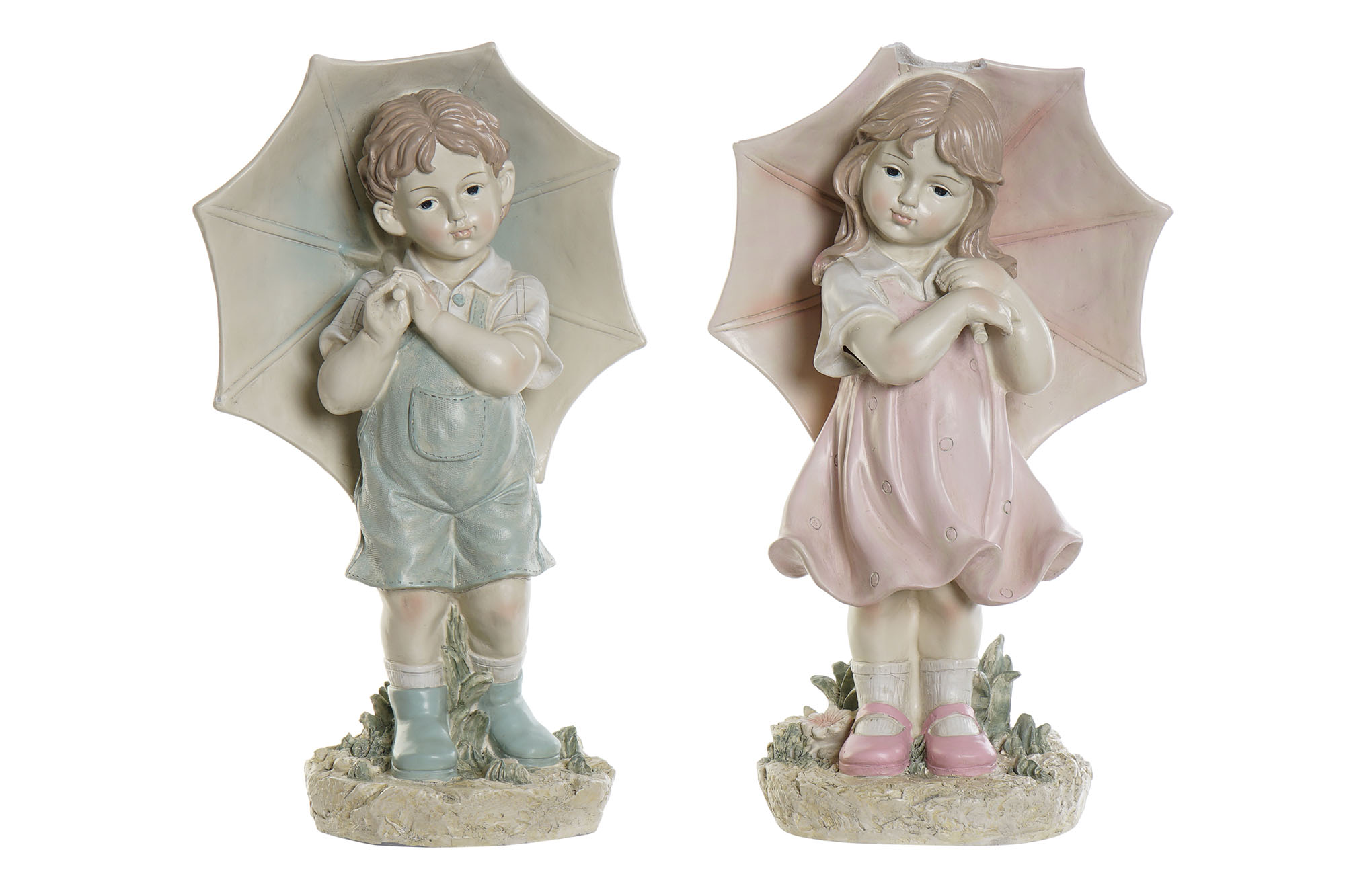 FIGURA RESINA 28X20X48,5 NIÑO PARAGUAS 2 SURT.
