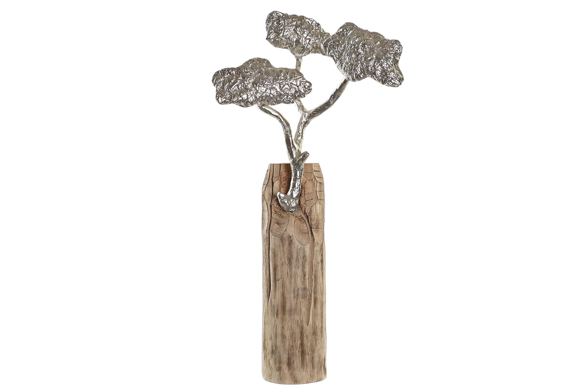 FIGURA MANGO ALUMINIO 26X11X51 ARBOL MARRON