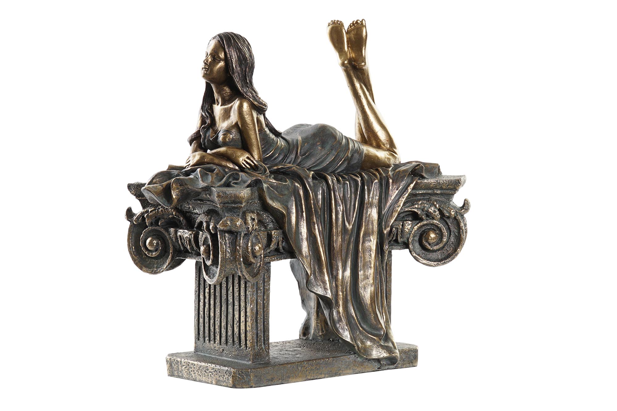 FIGURA RESINA 30,5X15,5X28,5 CHICA CLASICO COBRIZO