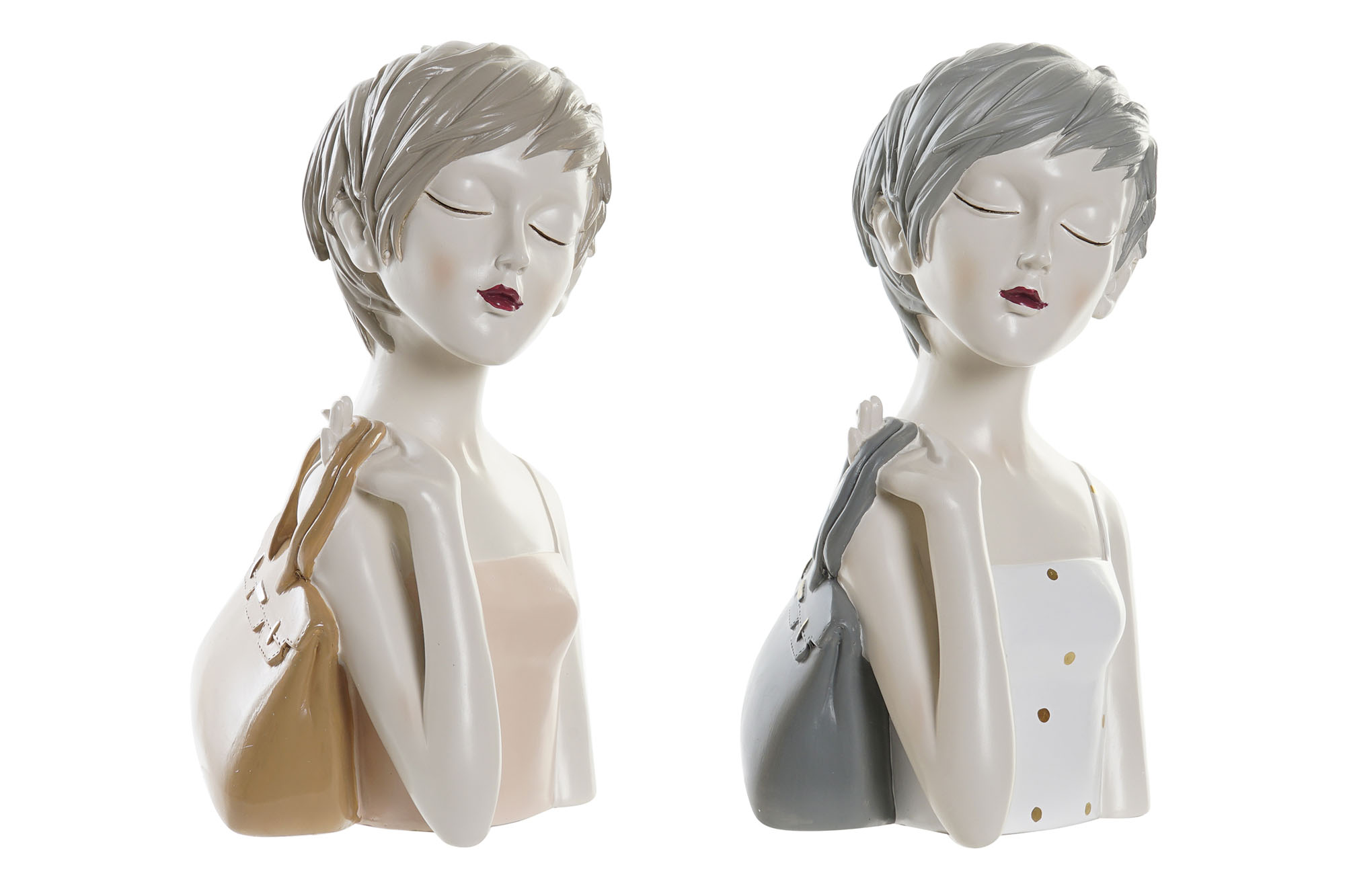 FIGURA RESINA 15X15X27,5 CHICA BOLSO 2 SURT.