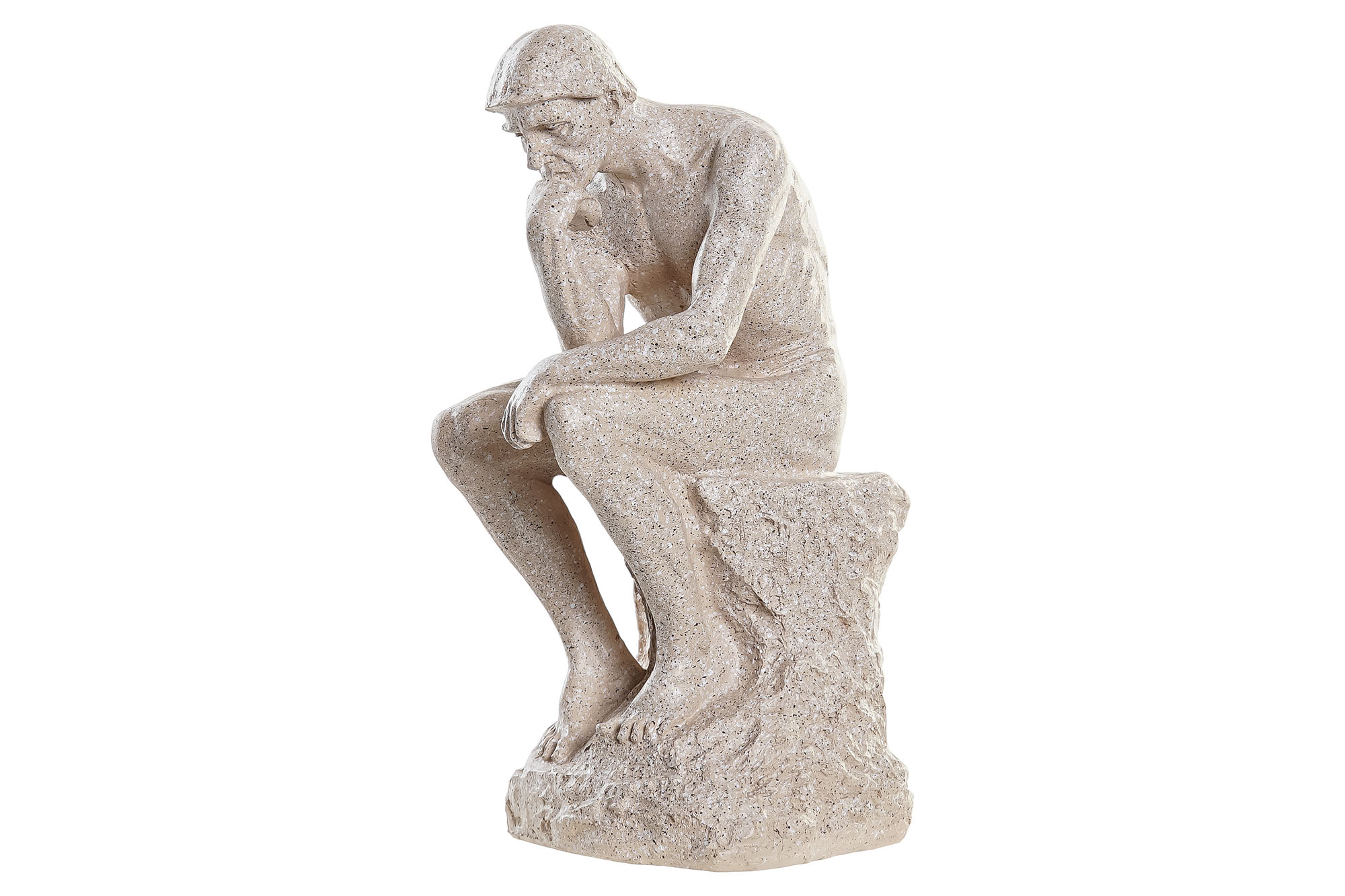 FIGURA RESINA 12X11X25 HOMBRE BEIGE