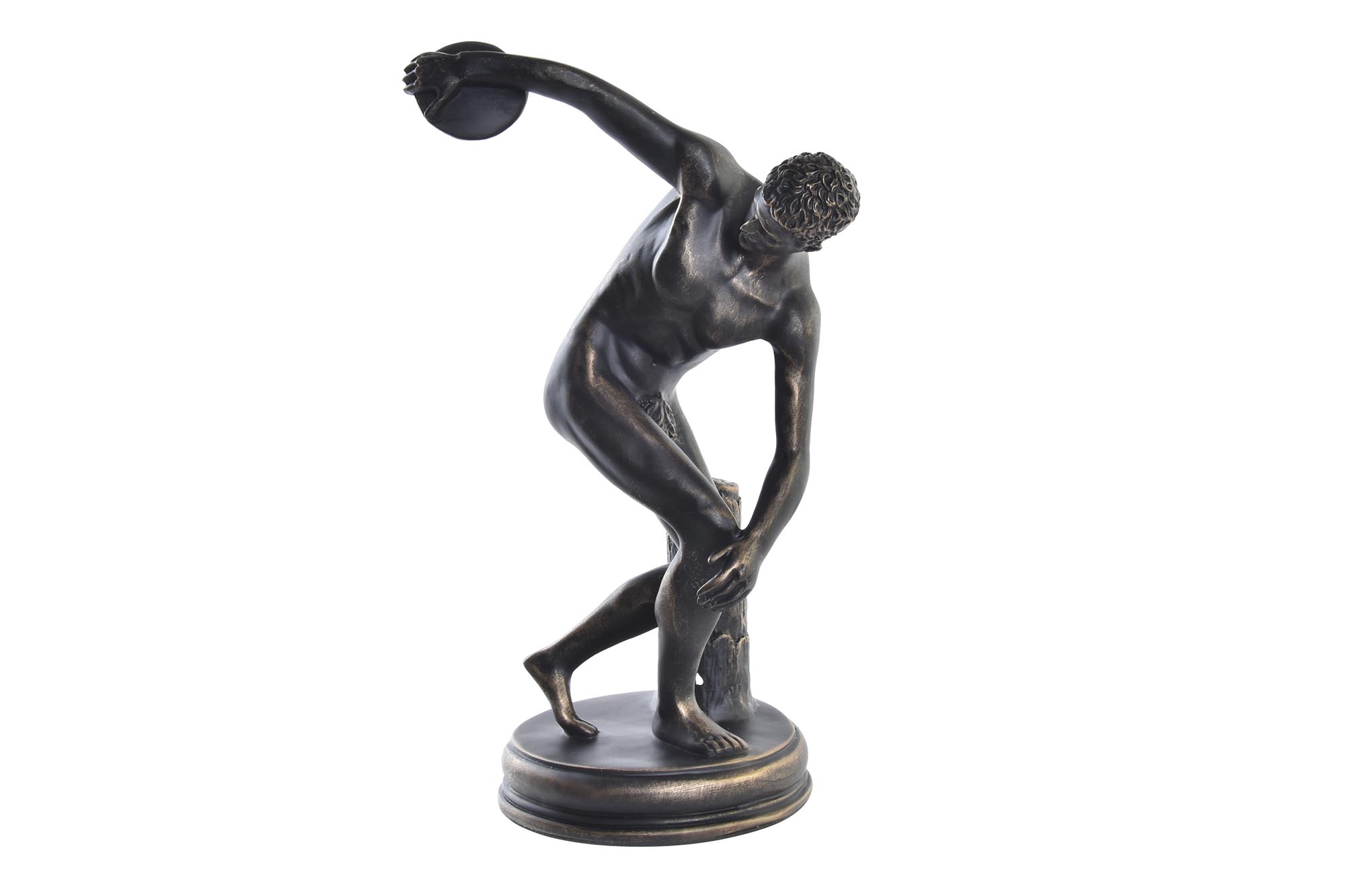 FIGURA RESINA 19X17X34 DISCOBOLO COBRE