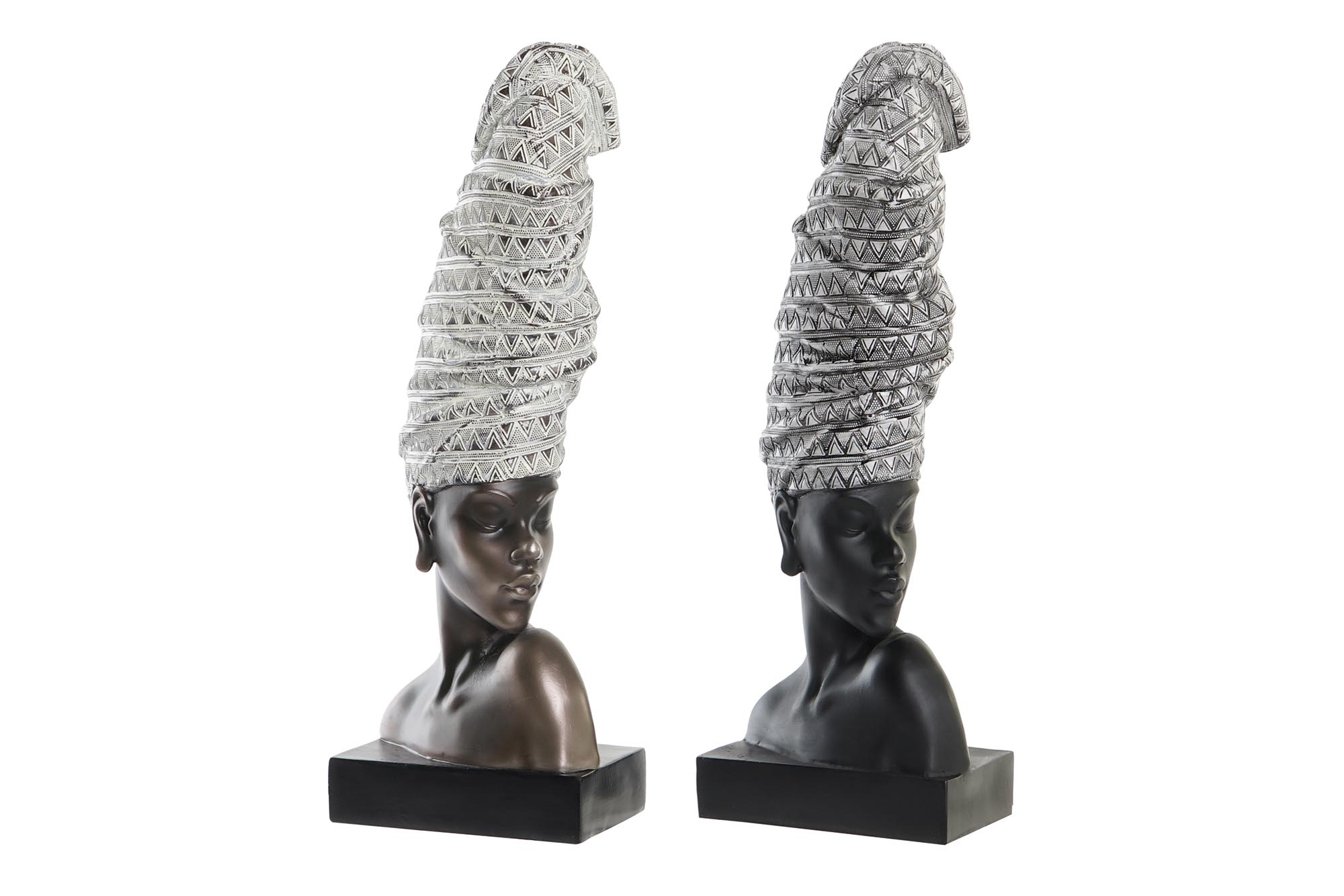 FIGURA RESINA 15,5X13,5X42 AFRICANA 2 SURT.