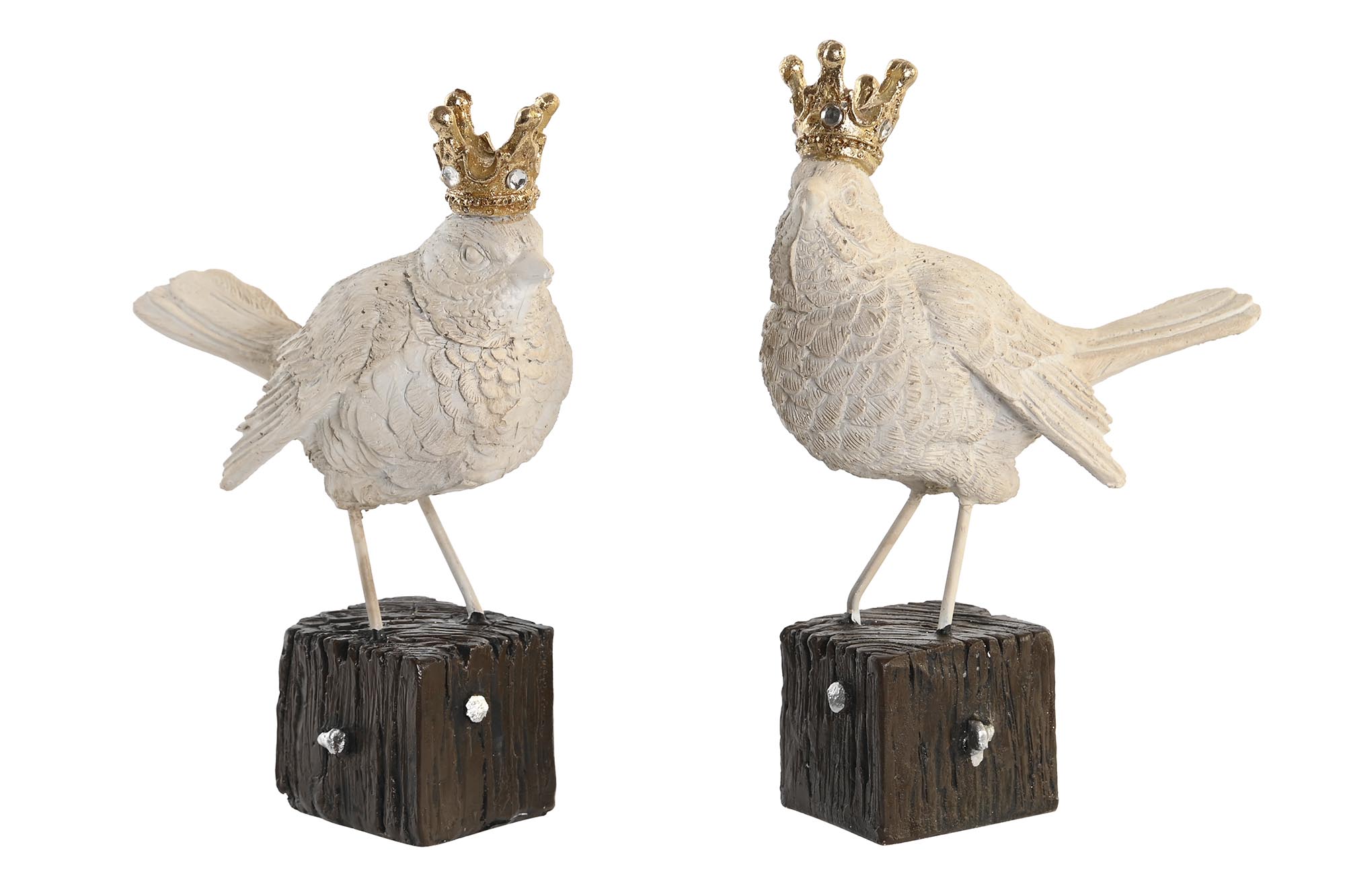 FIGURA RESINA METAL 13X6X15,5 PAJARO 2 SURT.