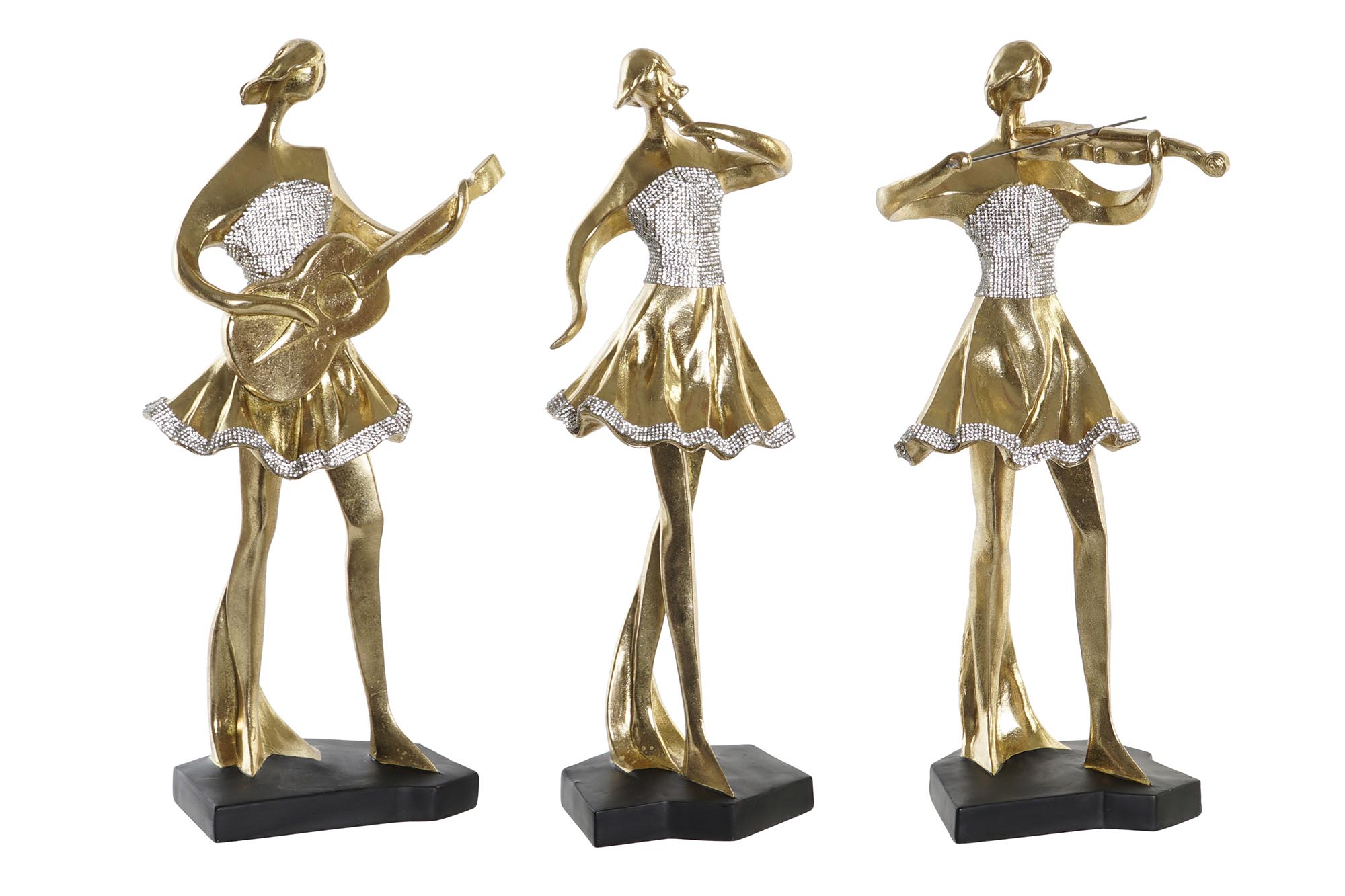 FIGURA RESINA 20X12X41,5 BAILARINA MUSICO 3 SURT.