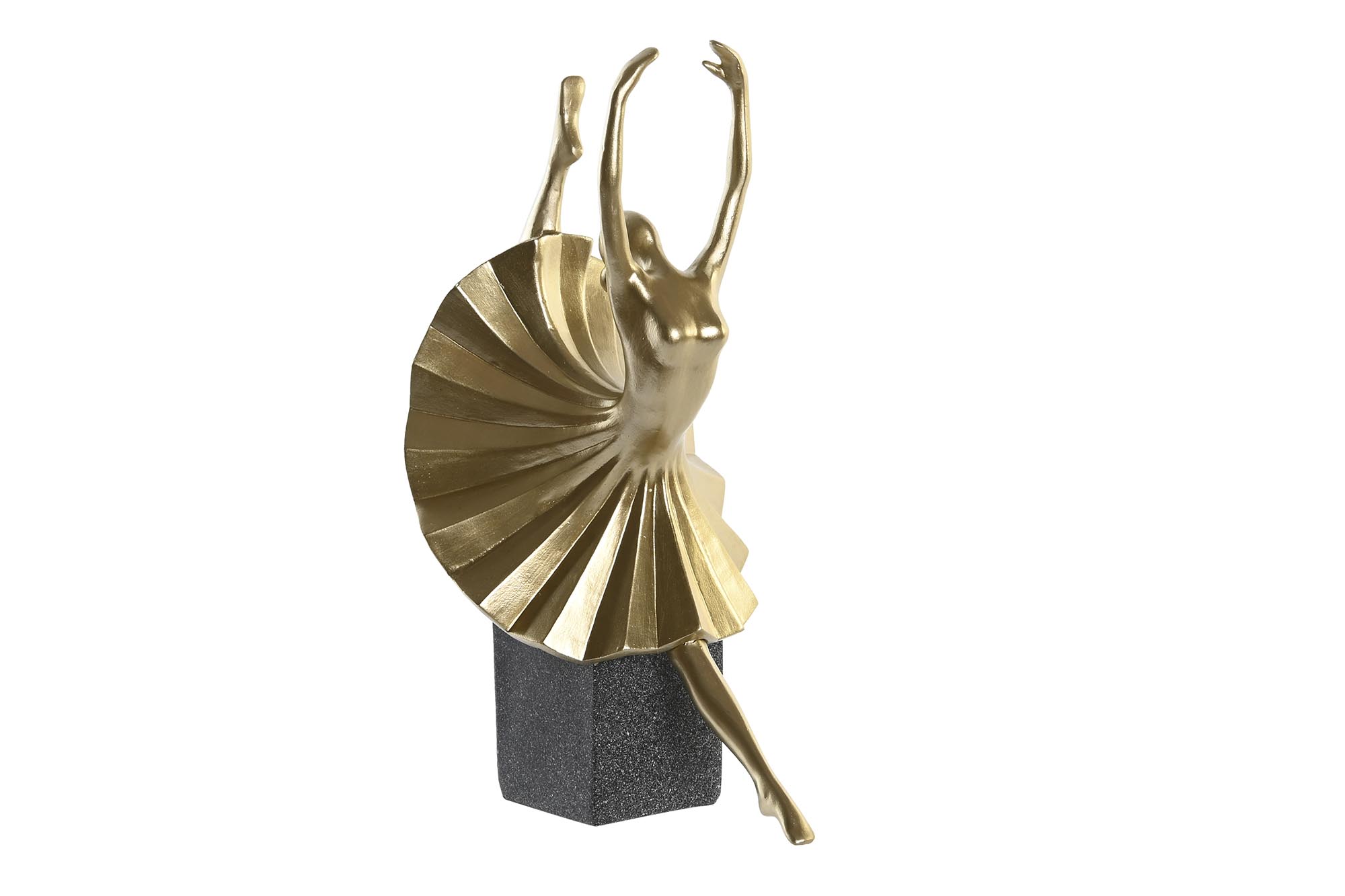 FIGURA RESINA 20X16X33,5 BAILARINA DORADO