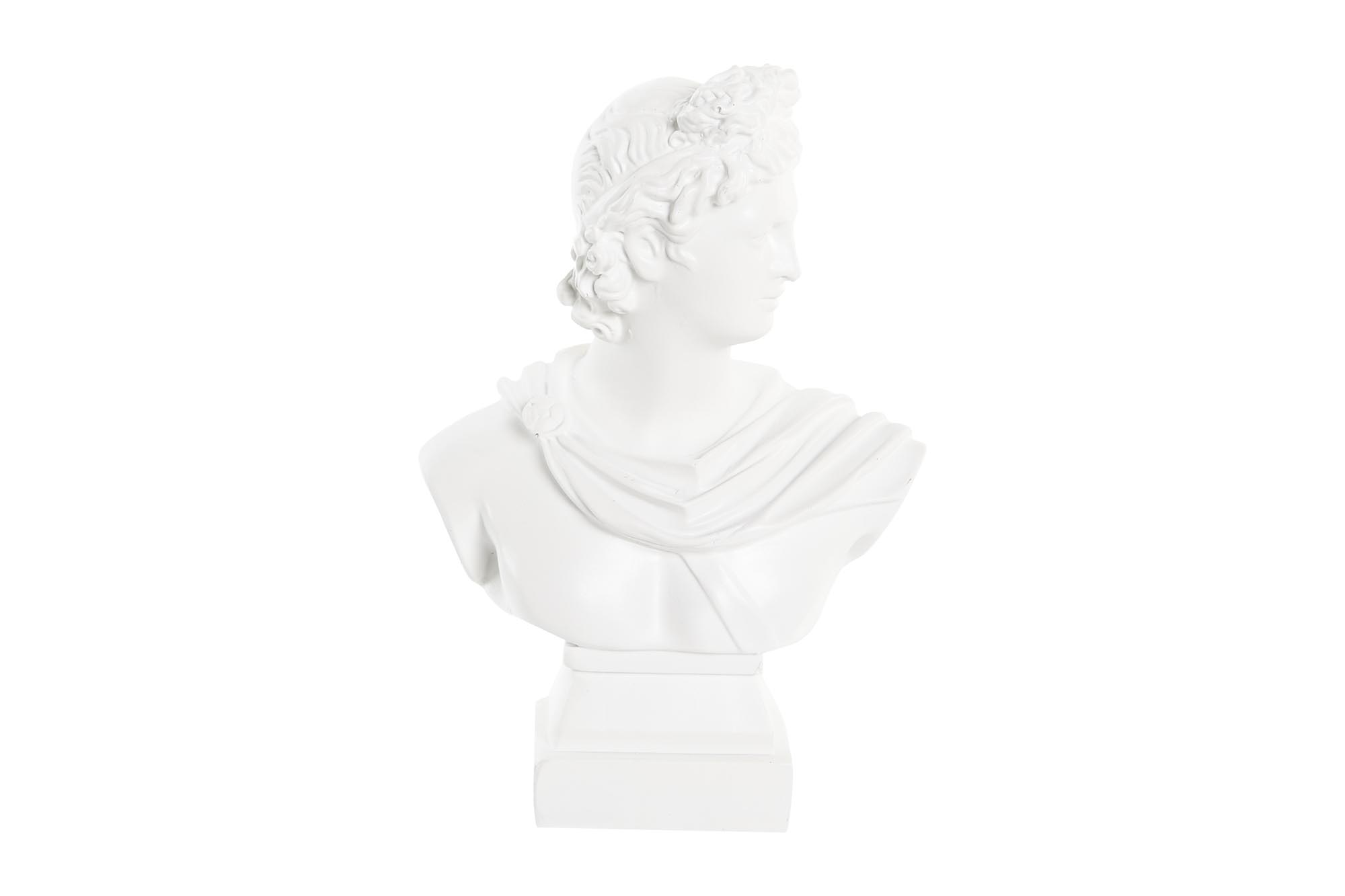 FIGURA RESINA 13,7X7,5X19,5 APOLO BLANCO