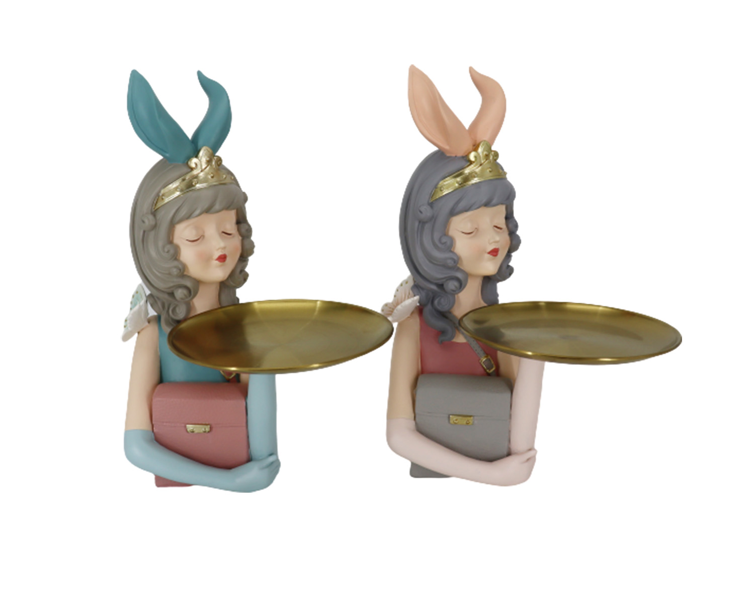 FIGURA RESINA 23X22,5X33,2 CHICA BANDEJA 2 SURT.