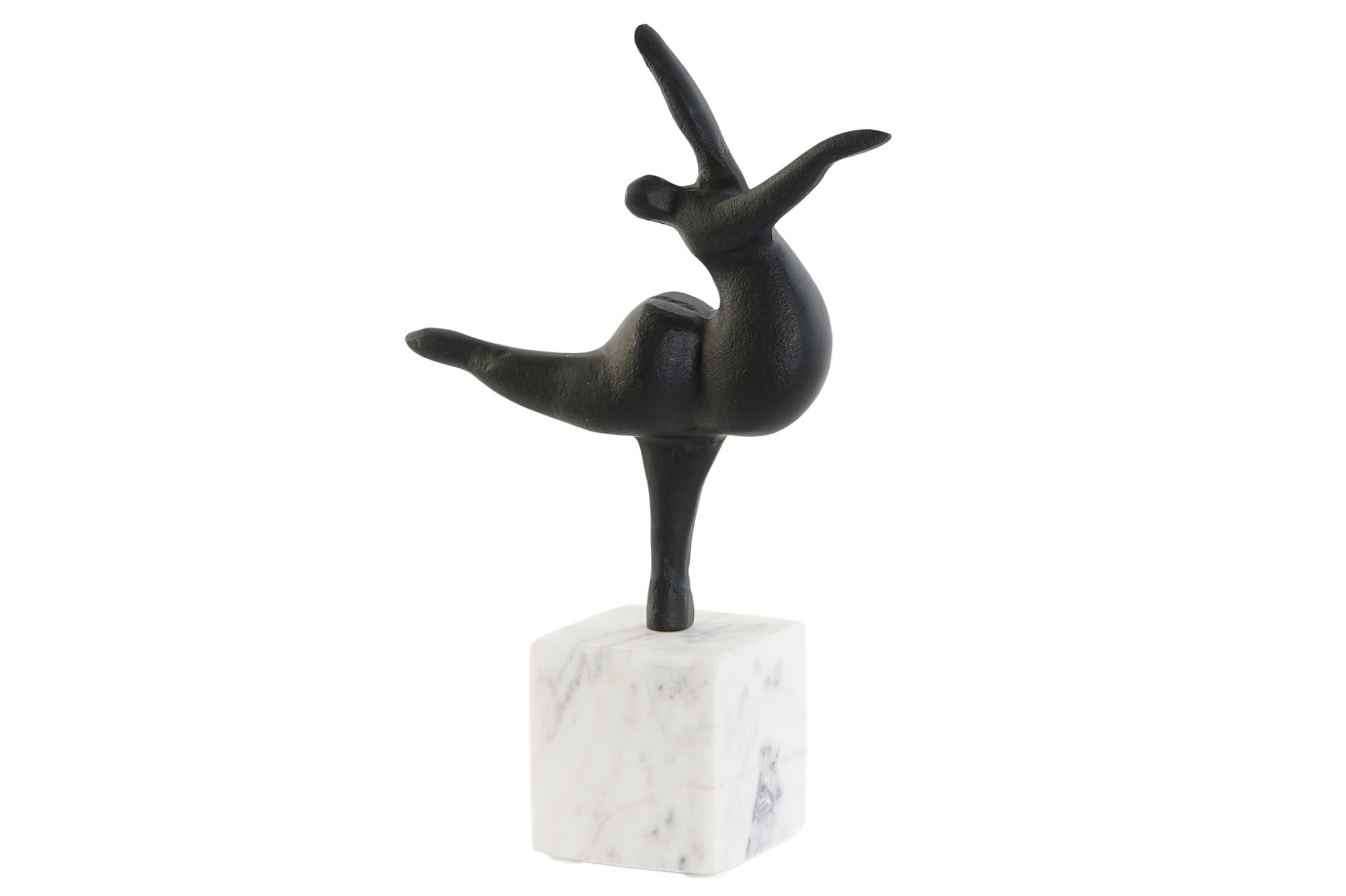 FIGURA ALUMINIO MARMOL 18X8X30 MUJER NEGRO