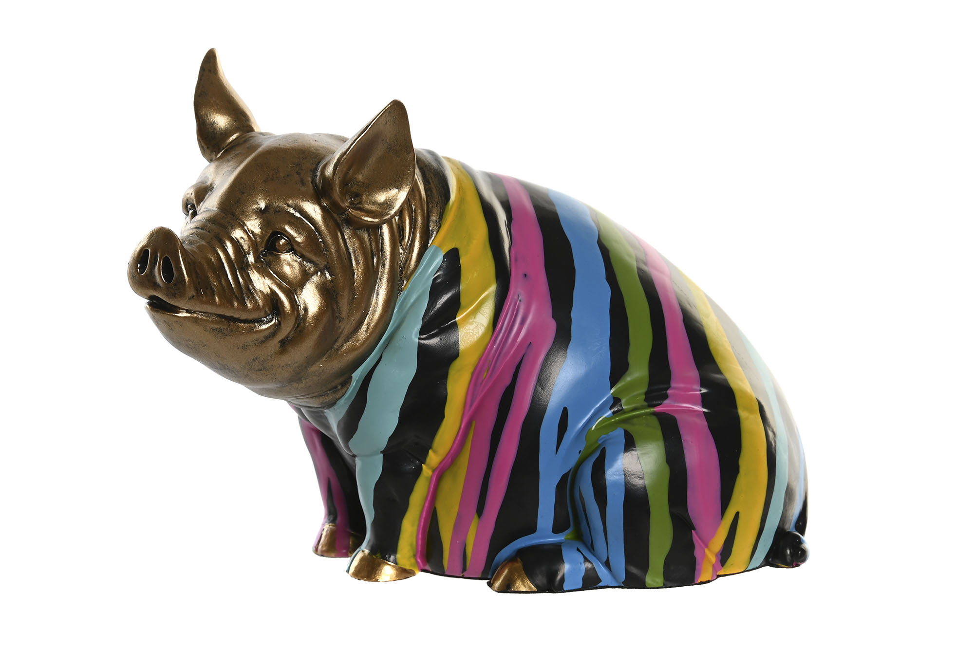 FIGURA RESINA 18,5X10,5X14 CERDITO MULTICOLOR