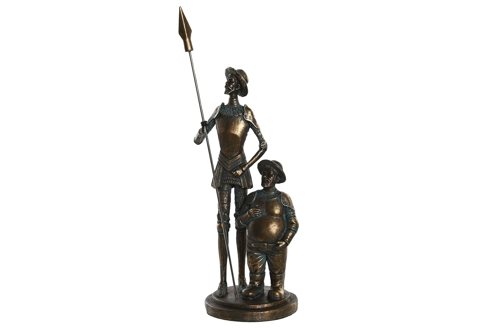 FIGURA RESINA 7X7X25 QUIJOTE COBRIZO