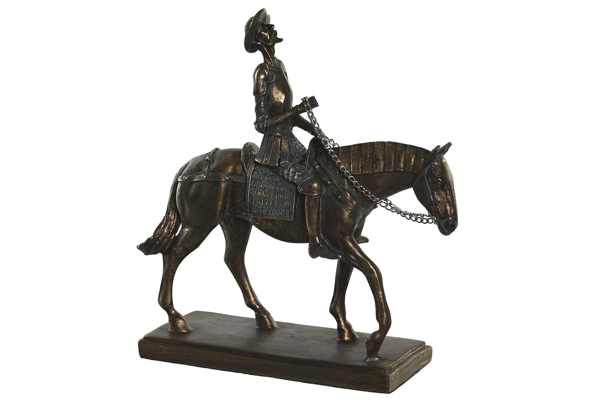 FIGURA RESINA 20X7X22 10CM, QUIJOTE CABALLO