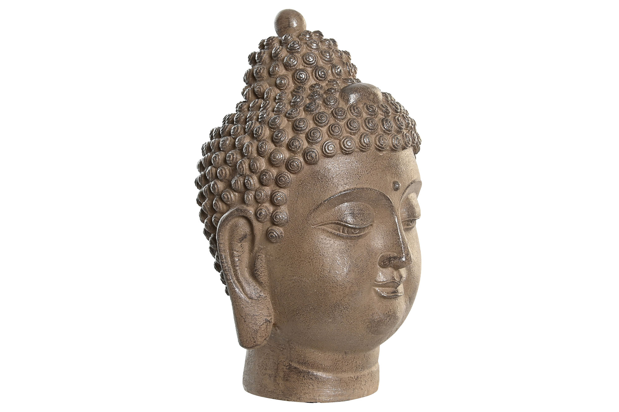FIGURA RESINA 15X16X25,5 BUDA CABEZA MARRON